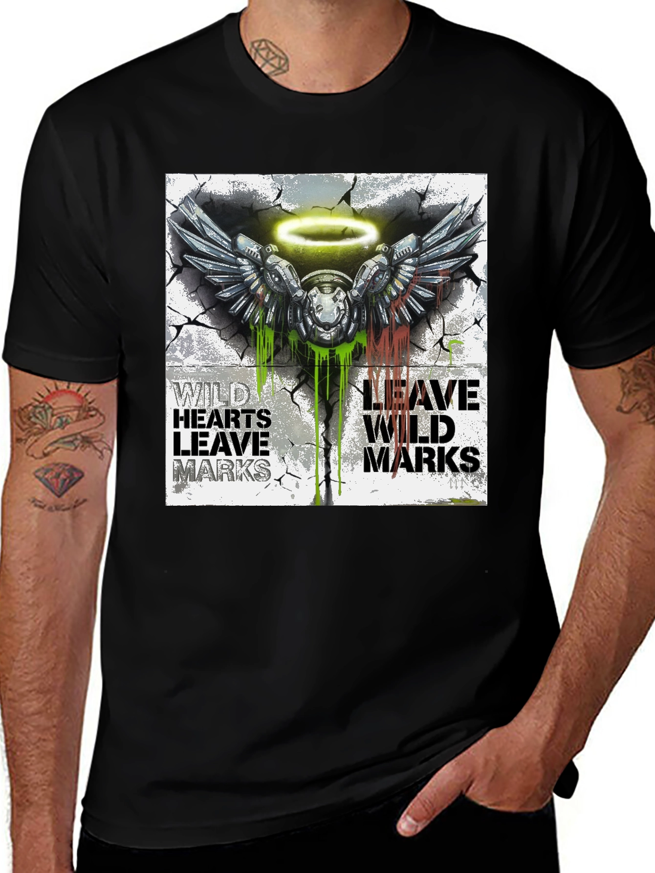 Wild Hearts T-Shirt - Angel Wings Graphic Tee