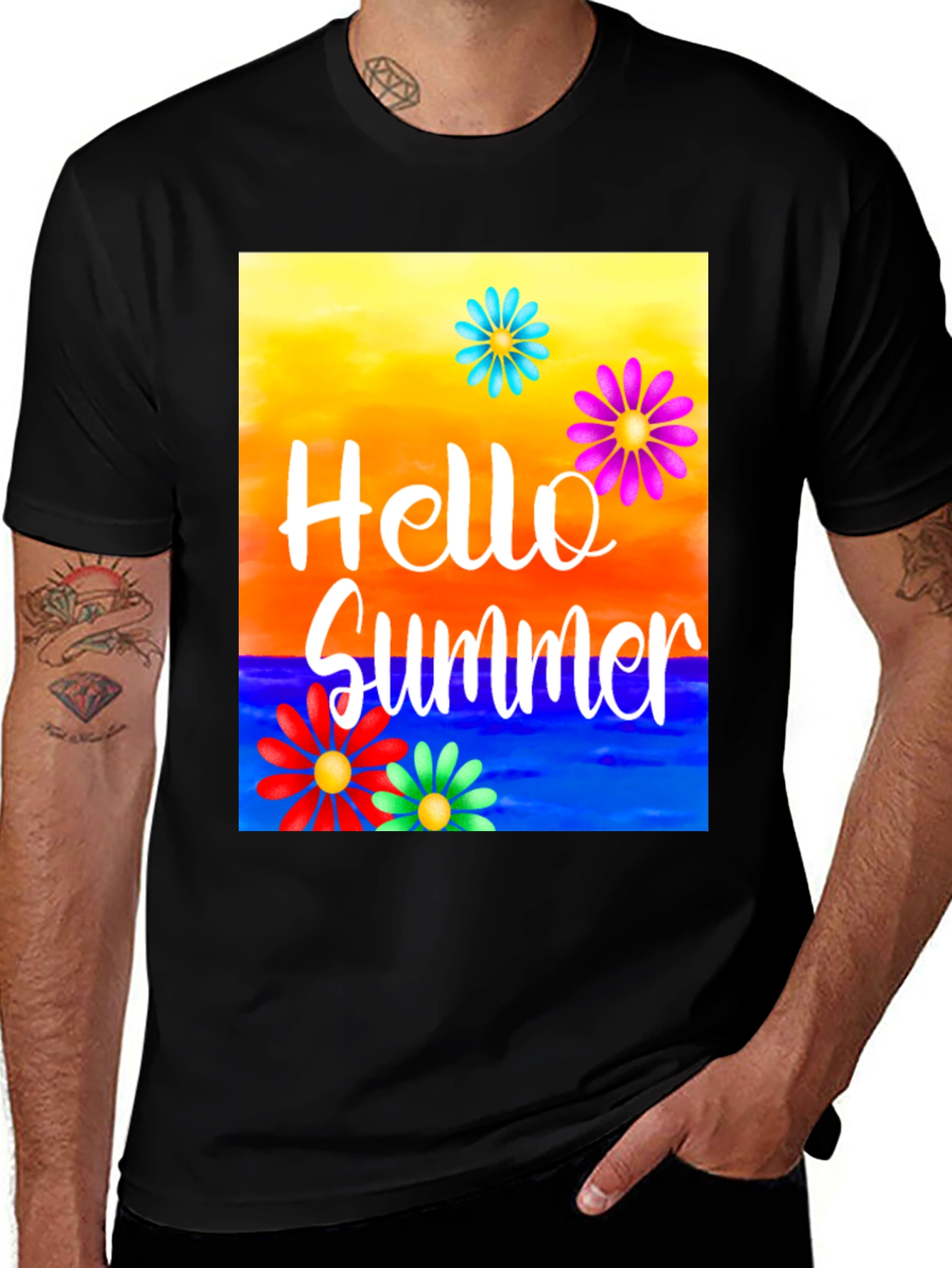 Variant 6 of Hello Summer Graphic T-Shirt