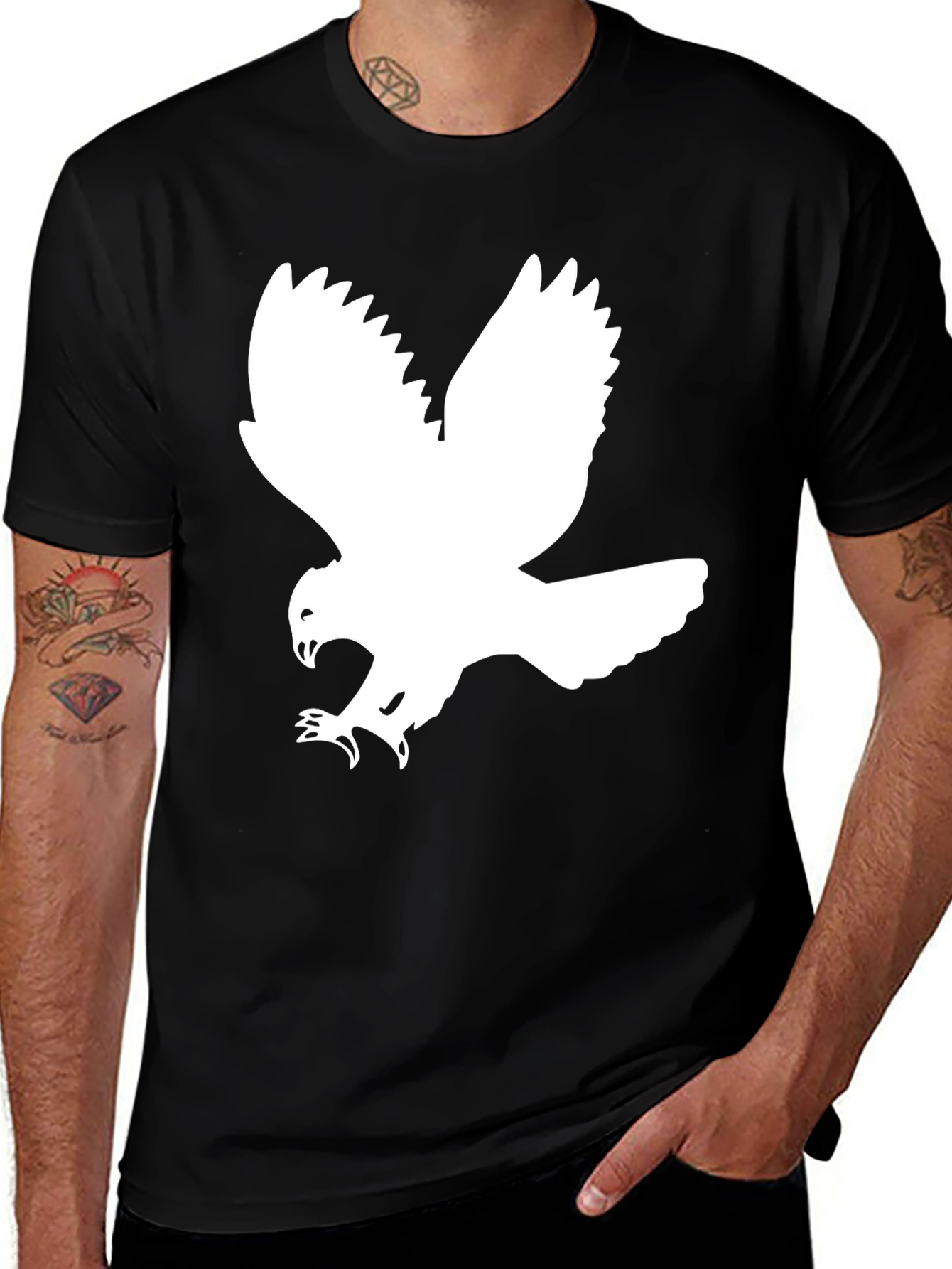 Variant 16 of Black Eagle Graphic Tee - Men's Fashion