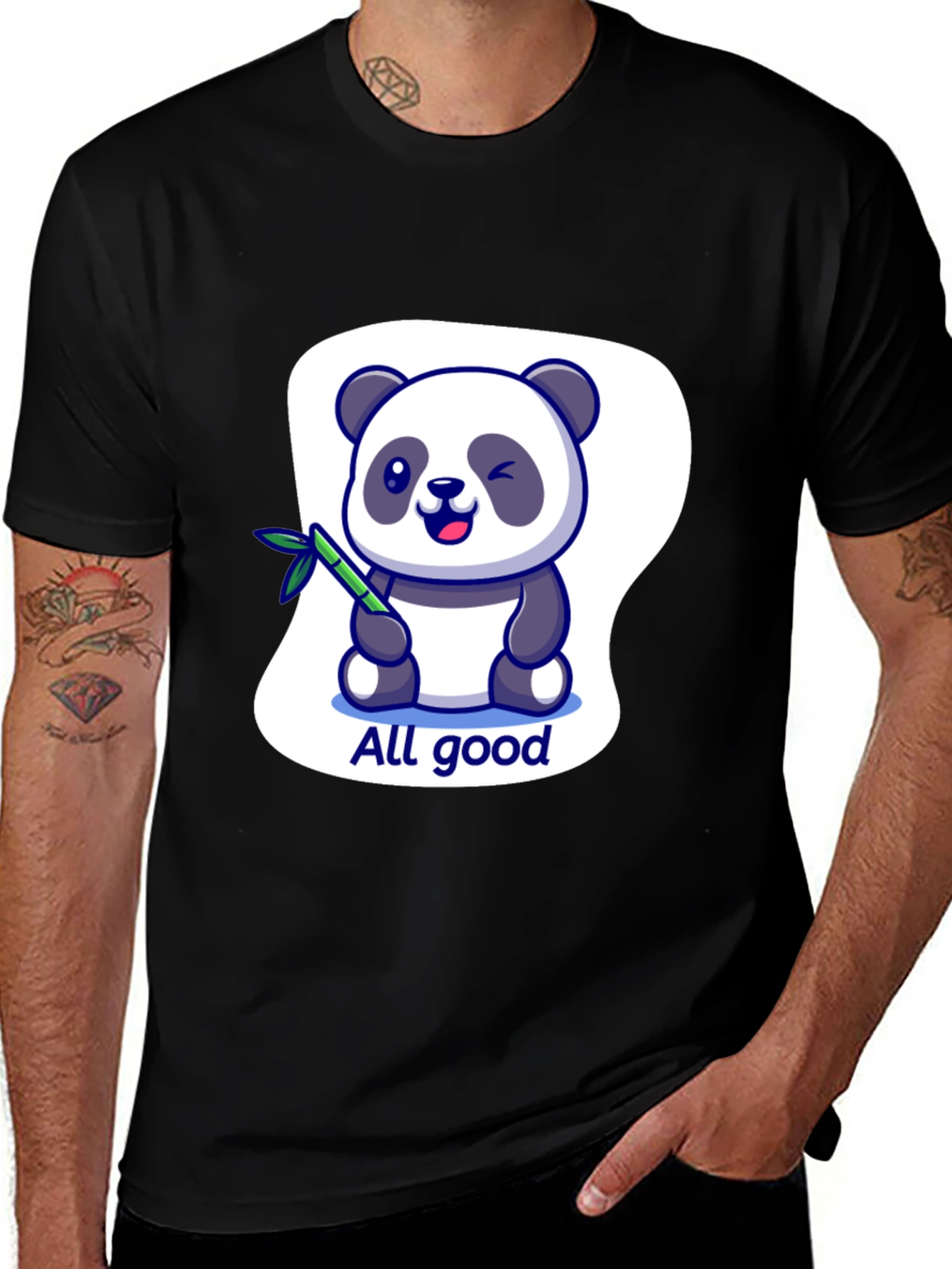 Variant 15 of All Good Panda Graphic T-Shirt