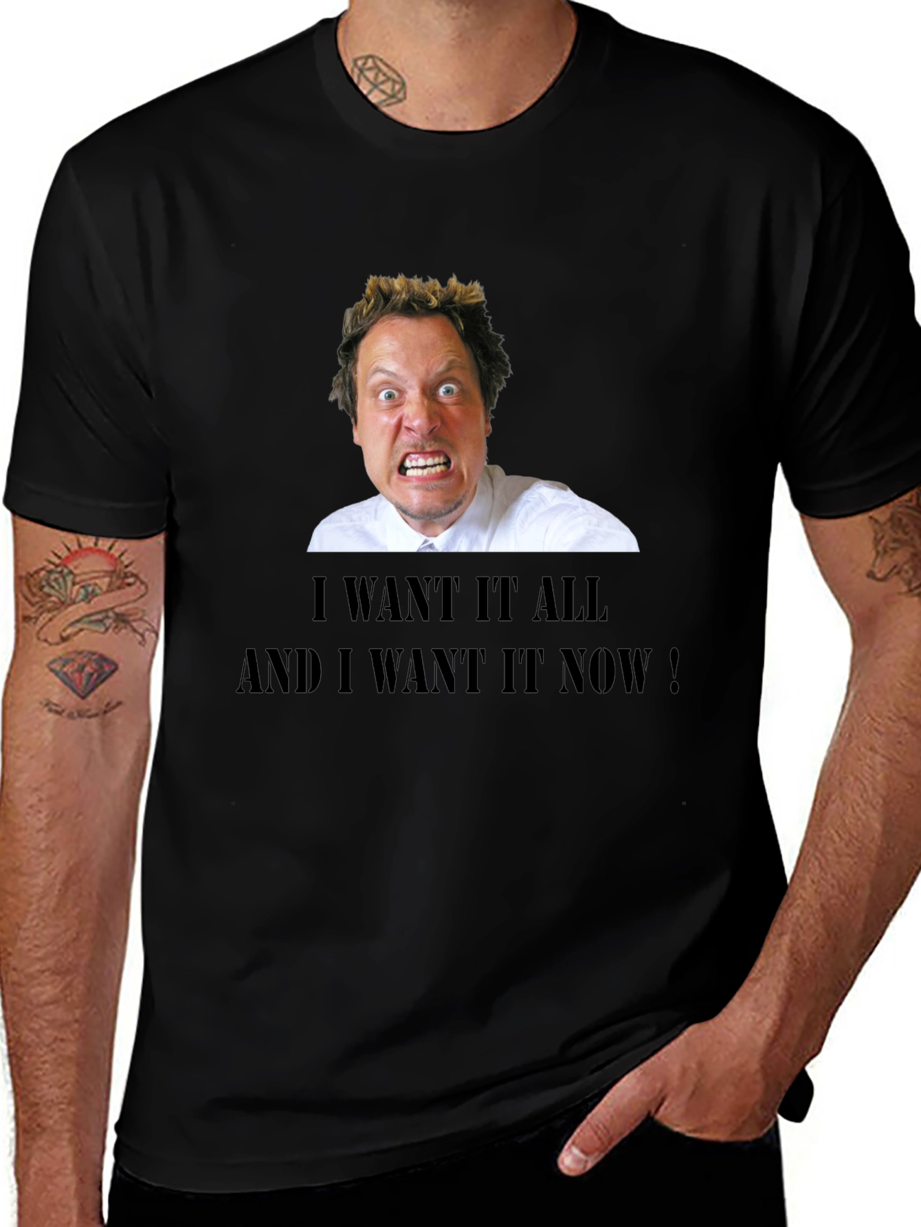 Variant 19 of I Want It All Graphic Tee - Funny Meme Shirt
