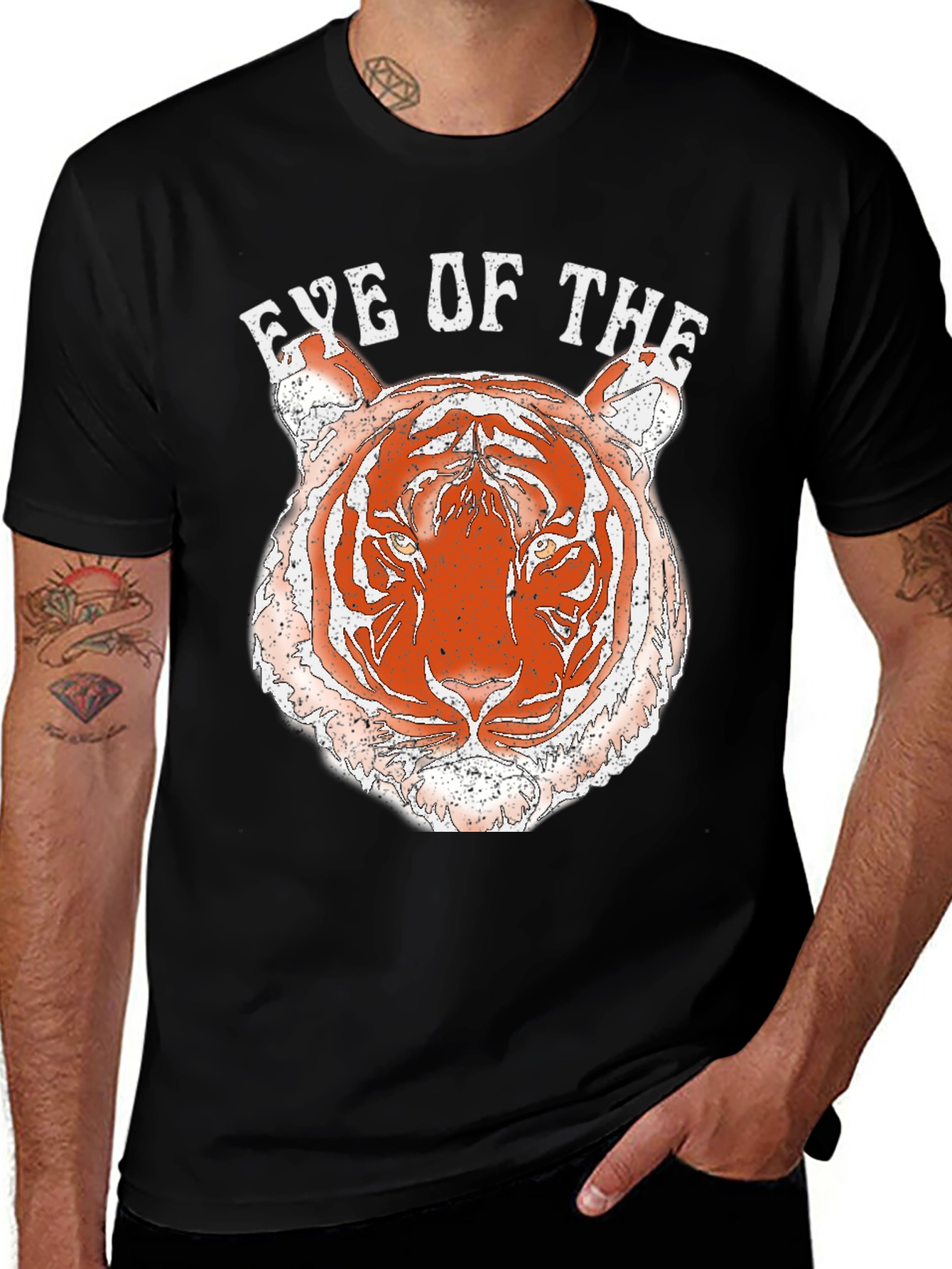 Variant 17 of Eye of the Tiger Graphic Tee - Black