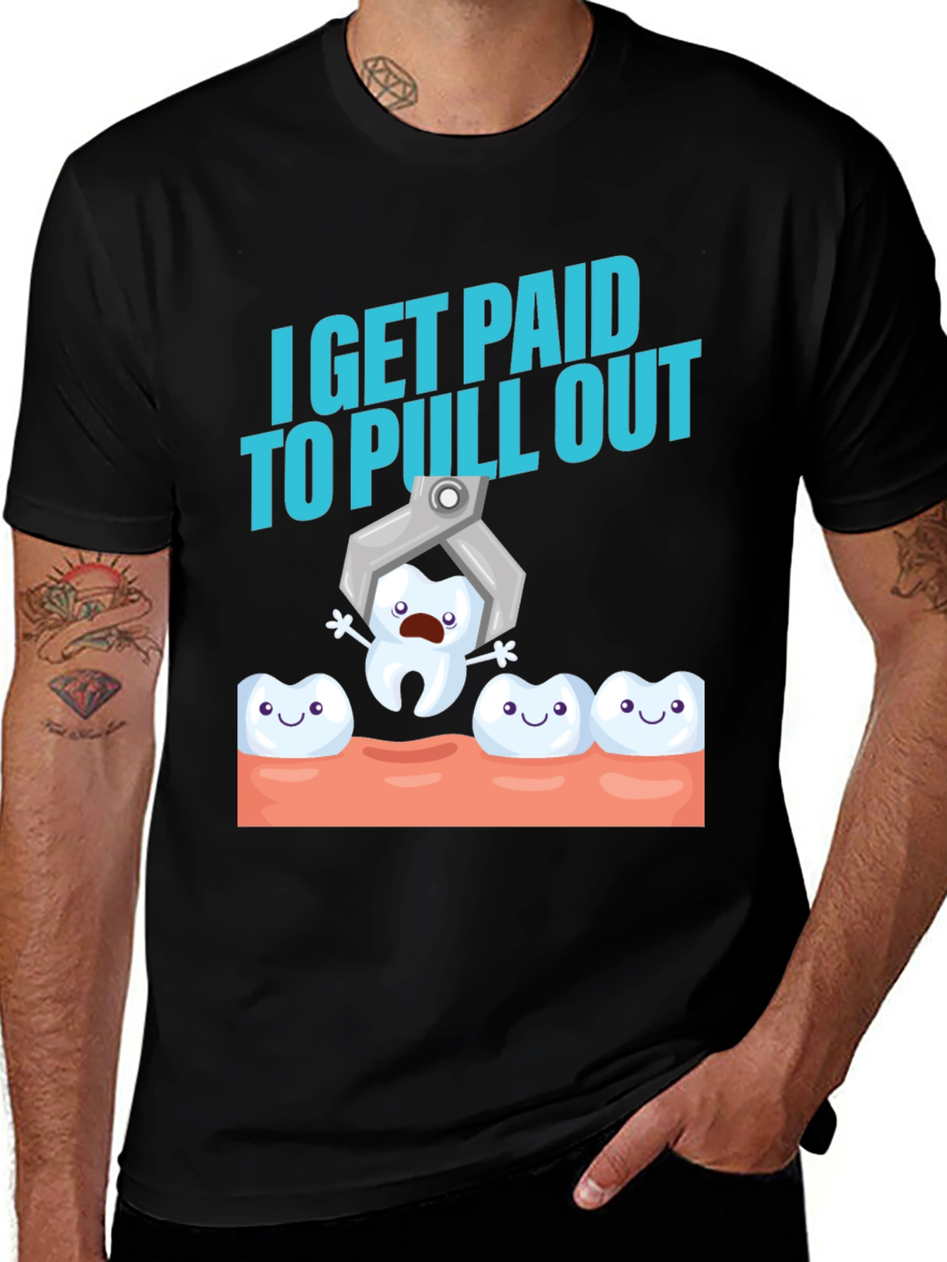 Variant 21 of Funny Dentist T-Shirt - I Get Paid To Pull Out