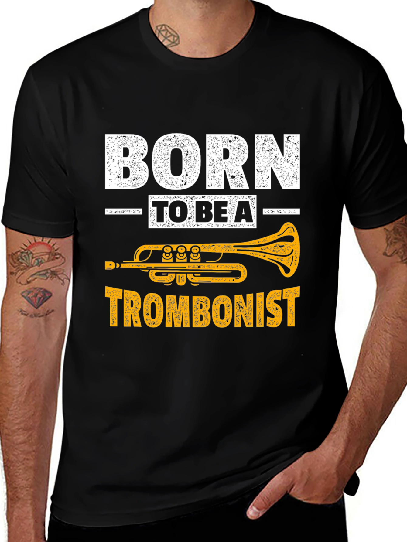 Variant 24 of Born to Be a Trombonist Graphic T-Shirt