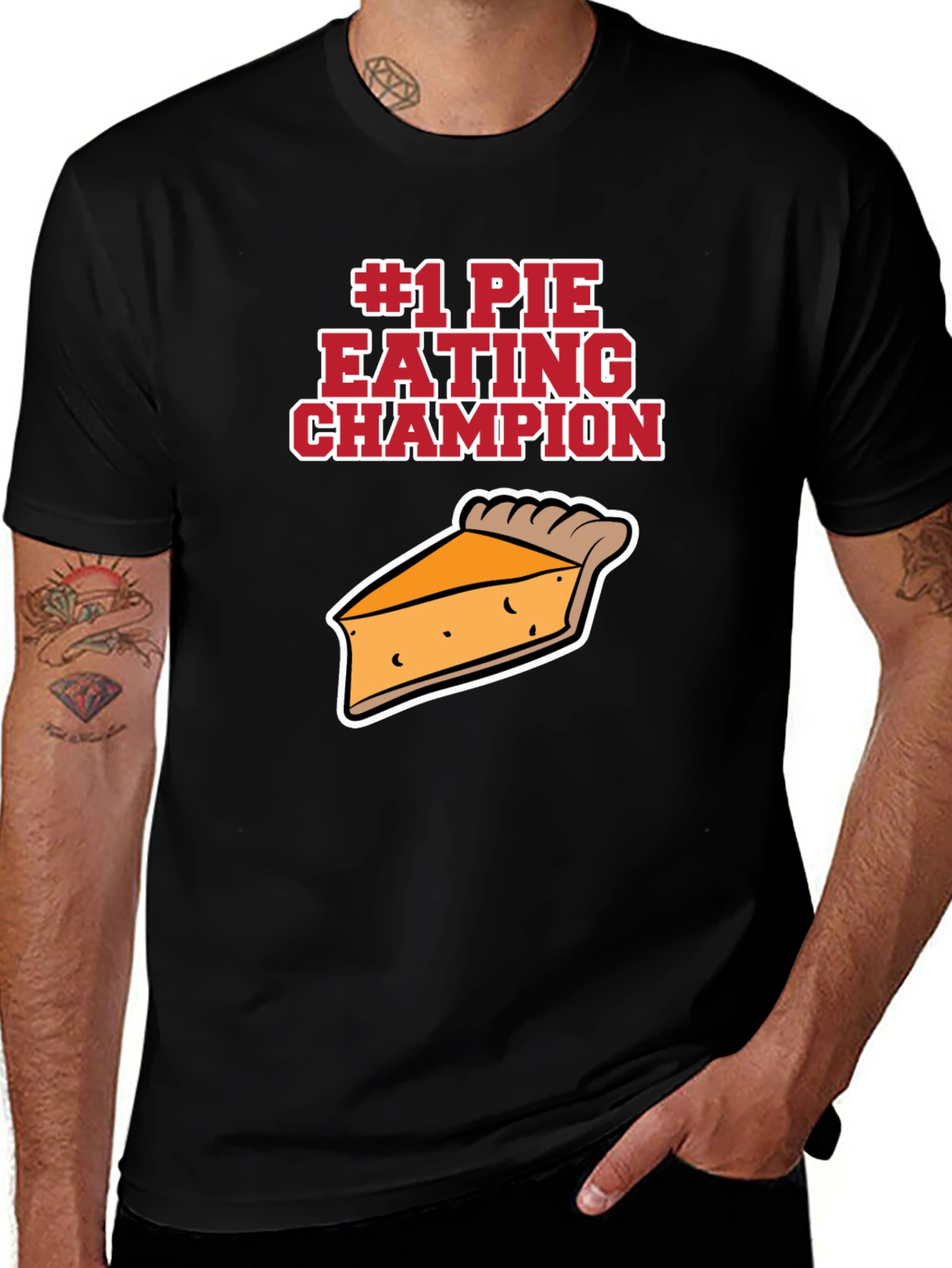 Variant 8 of #1 Pie Eating Champion Funny Food T-Shirt