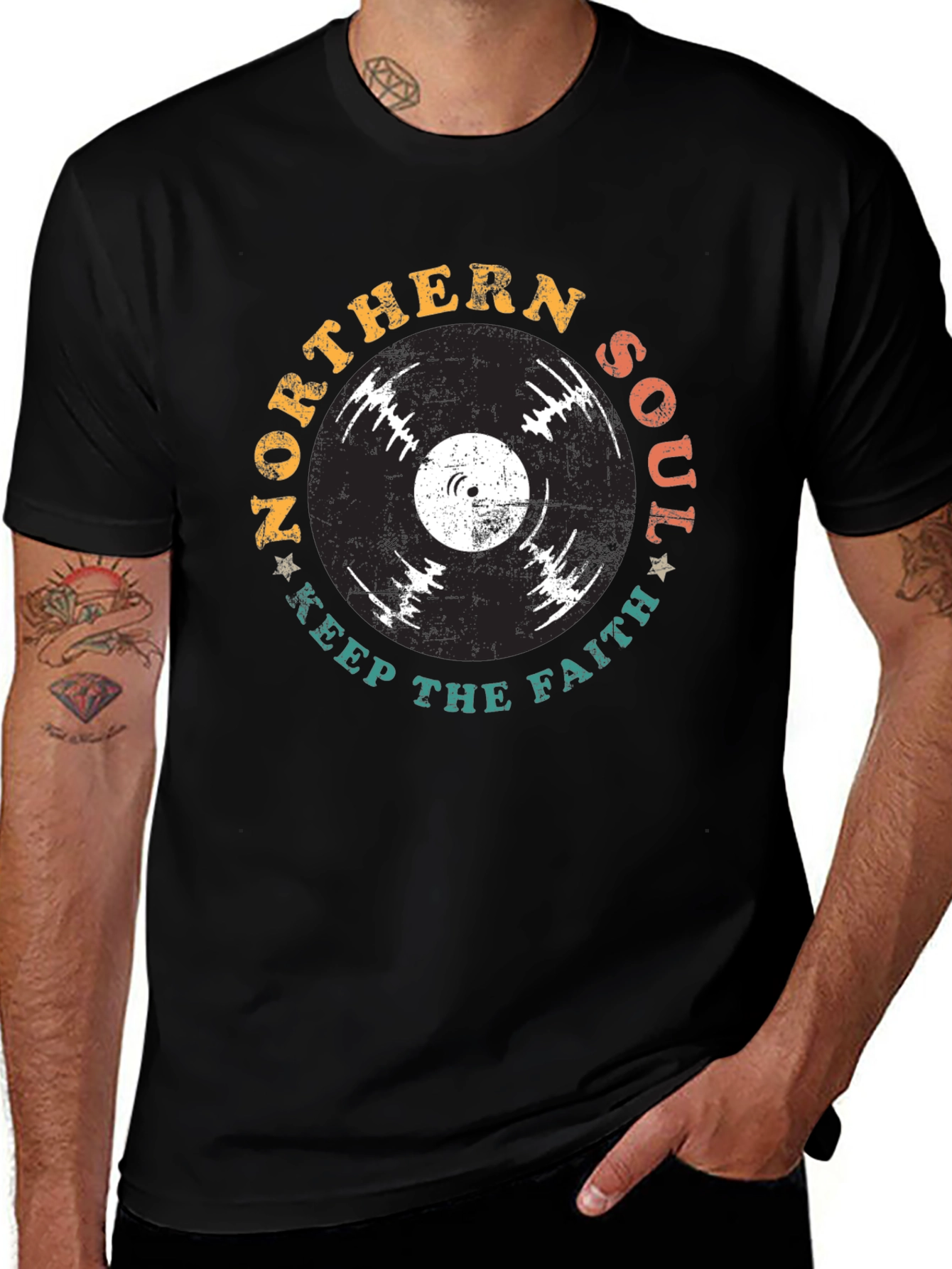 Variant 28 of Northern Soul Vinyl Record Graphic T-Shirt