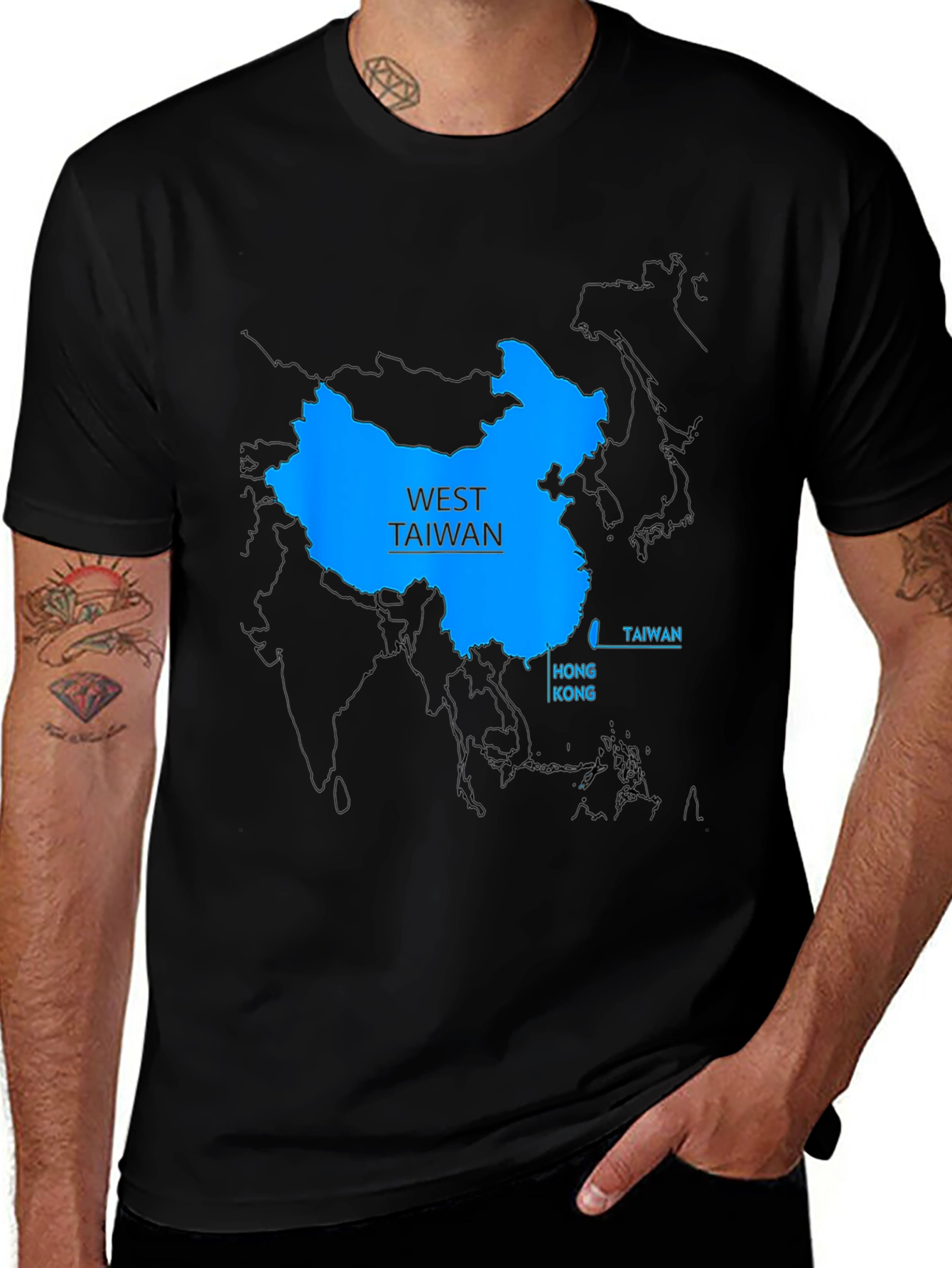 Variant 28 of West Taiwan Map T-Shirt - Political Statement Tee
