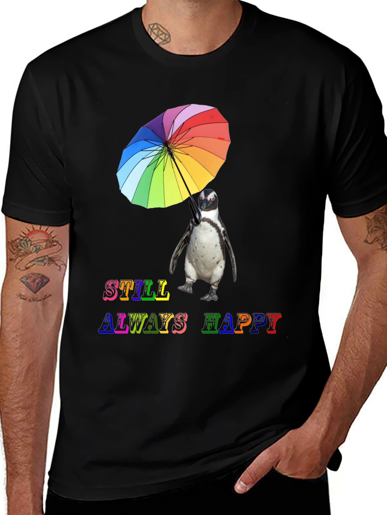 Variant 2 of Still Always Happy Penguin Tee