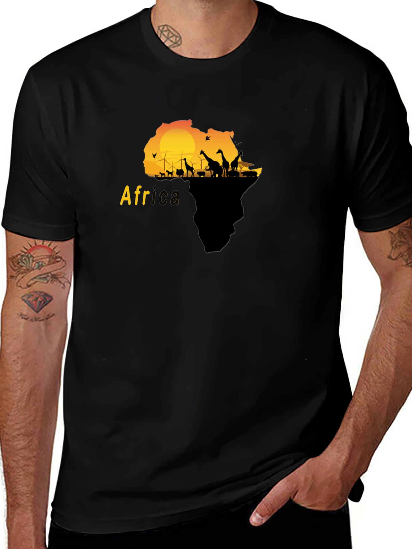 Africa Silhouette Graphic T-Shirt