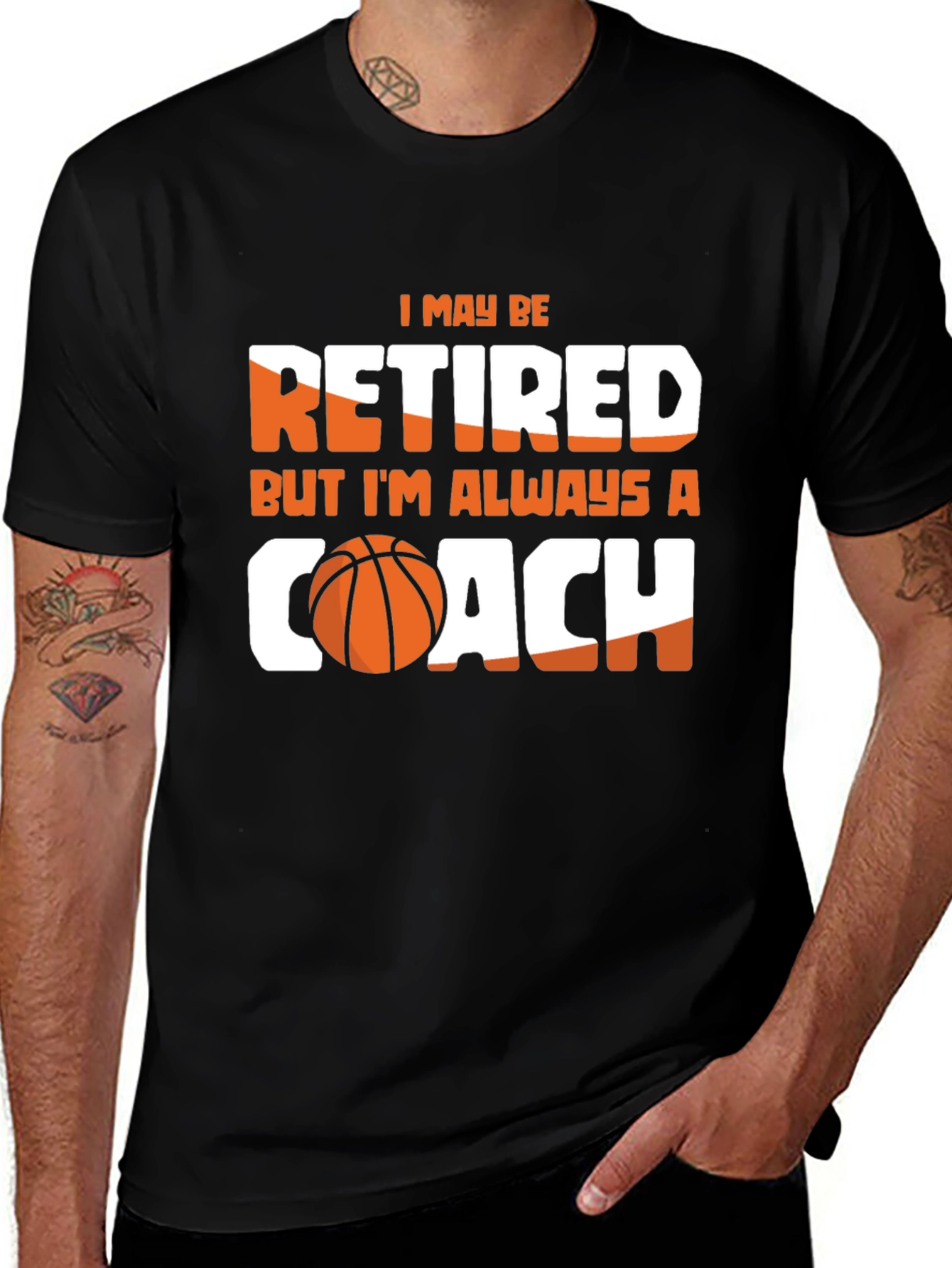 Variant 17 of Retired But Always A Coach T-Shirt - Basketball Lover Tee