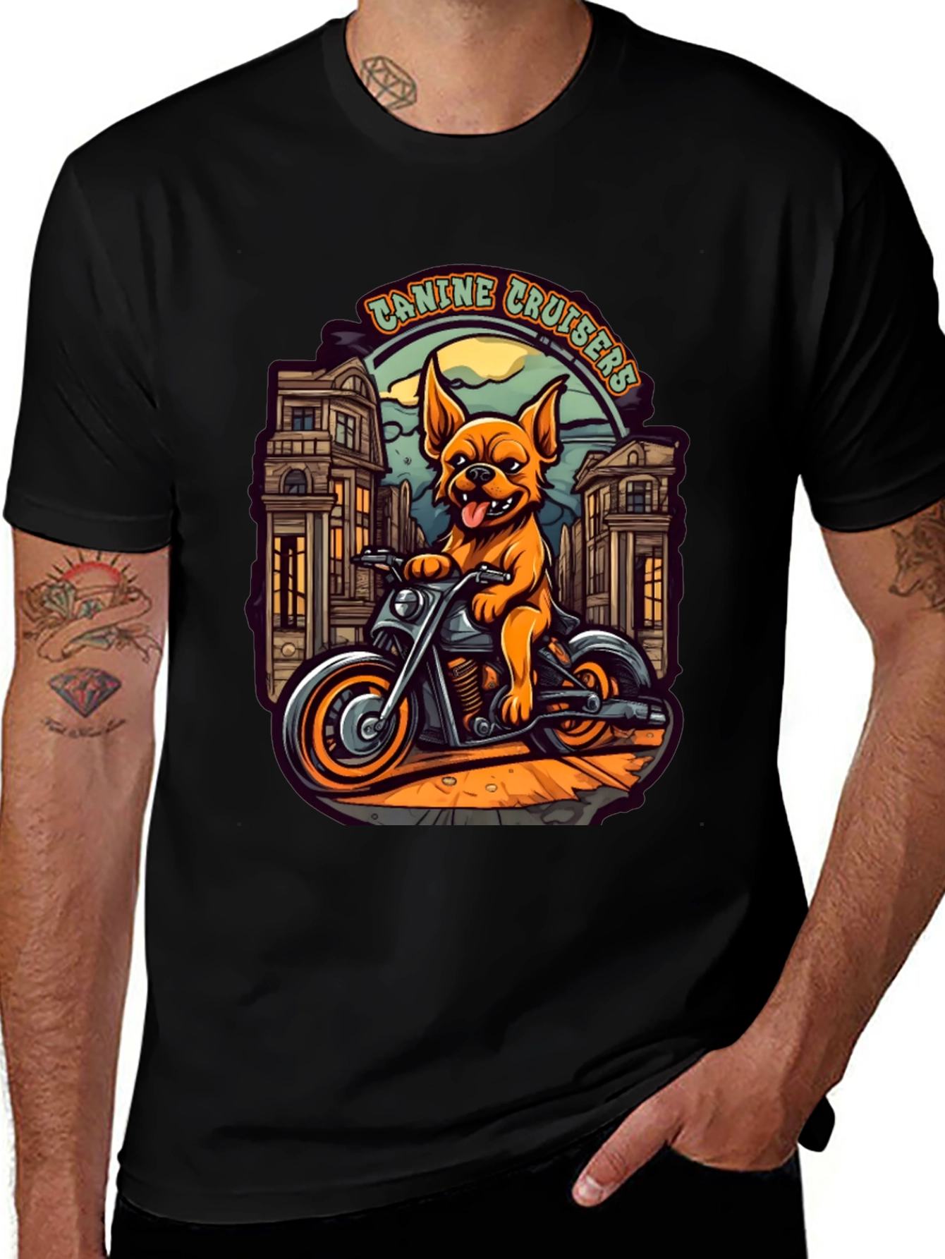 Variant 13 of Canine Cruisers Black Graphic T-Shirt