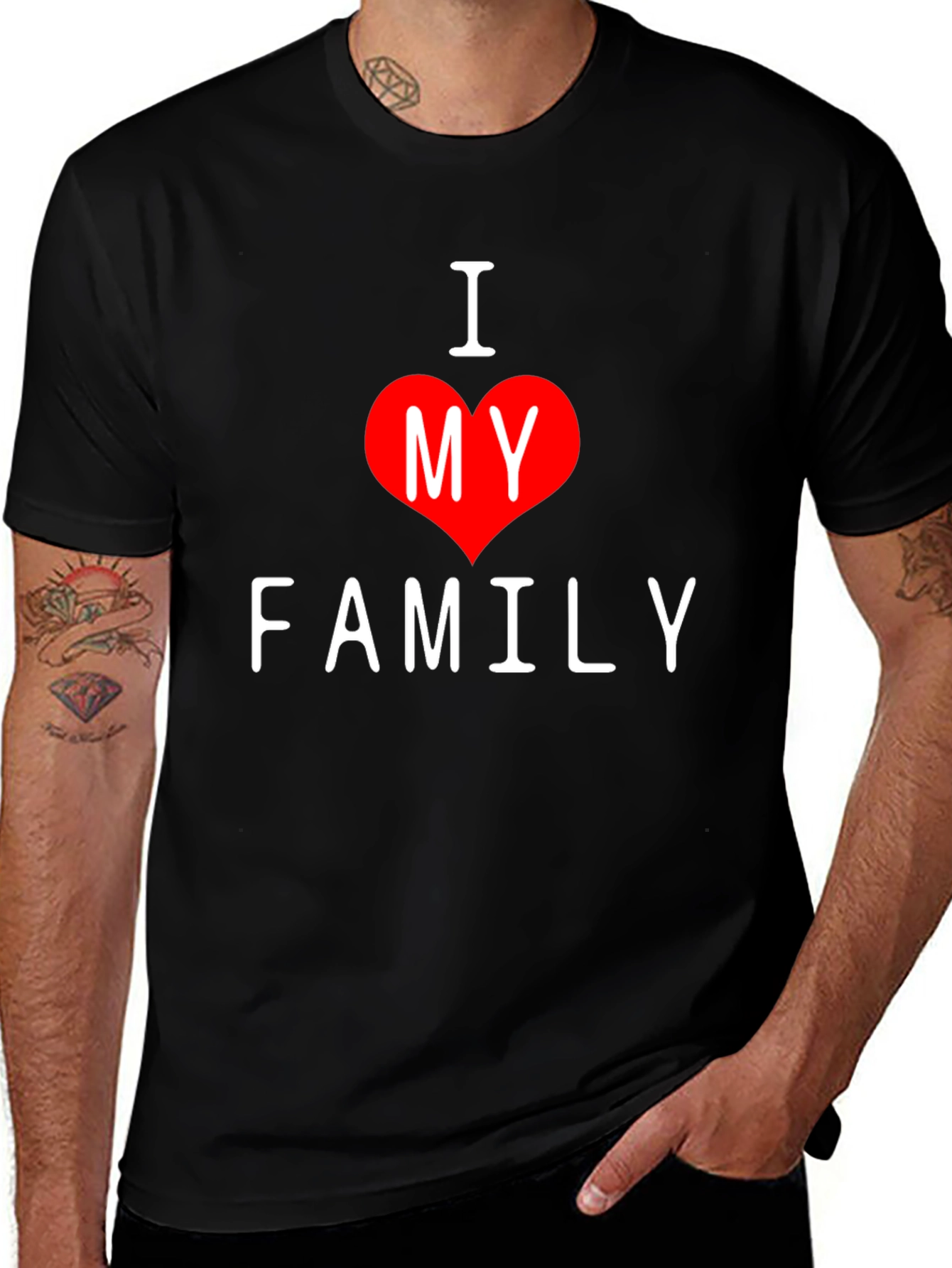 Variant 12 of I Heart My Family Graphic Tee - Soft Cotton Comfort
