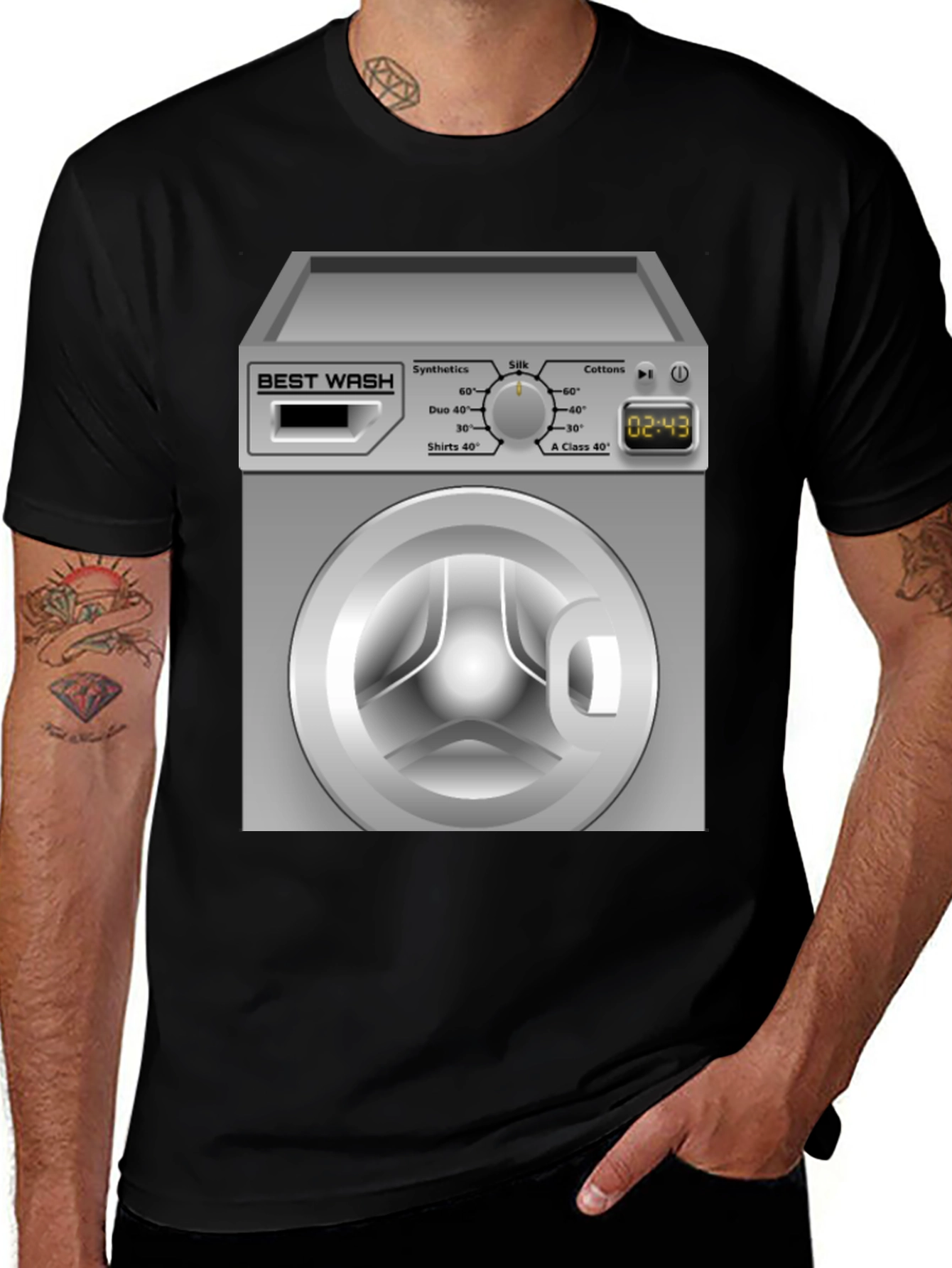 Variant 3 of Novelty Washing Machine Graphic T-Shirt