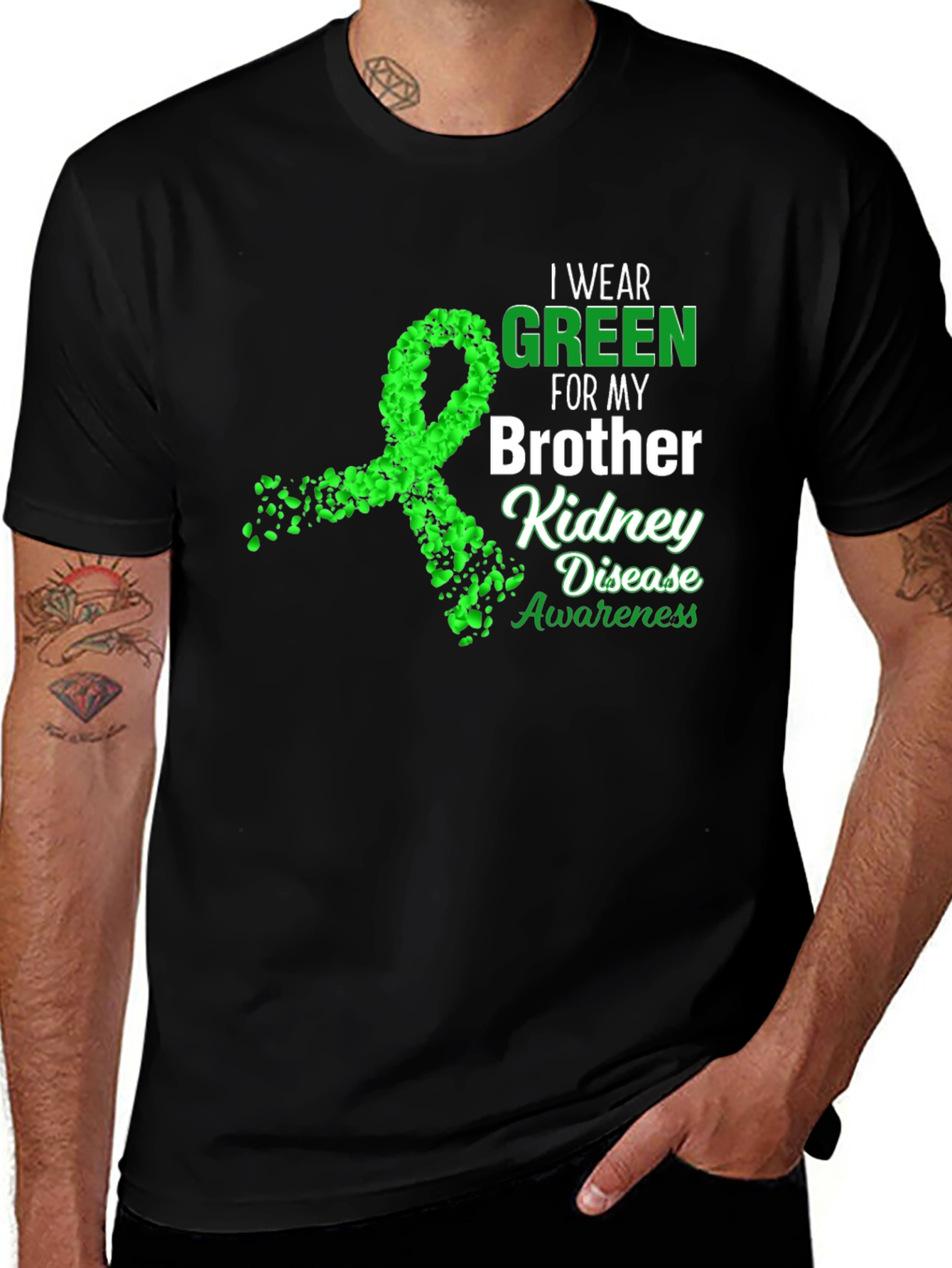 Green Kidney Disease Awareness T-Shirt
