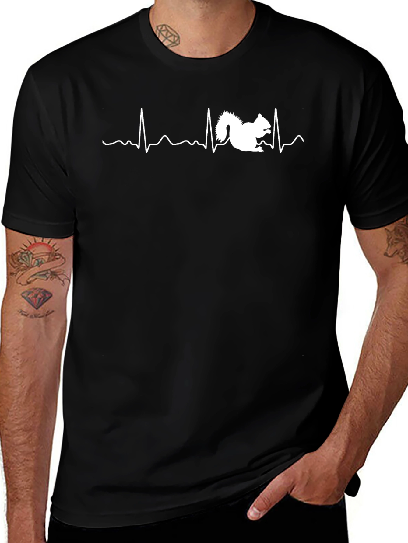Variant 22 of Squirrel Heartbeat Graphic Tee