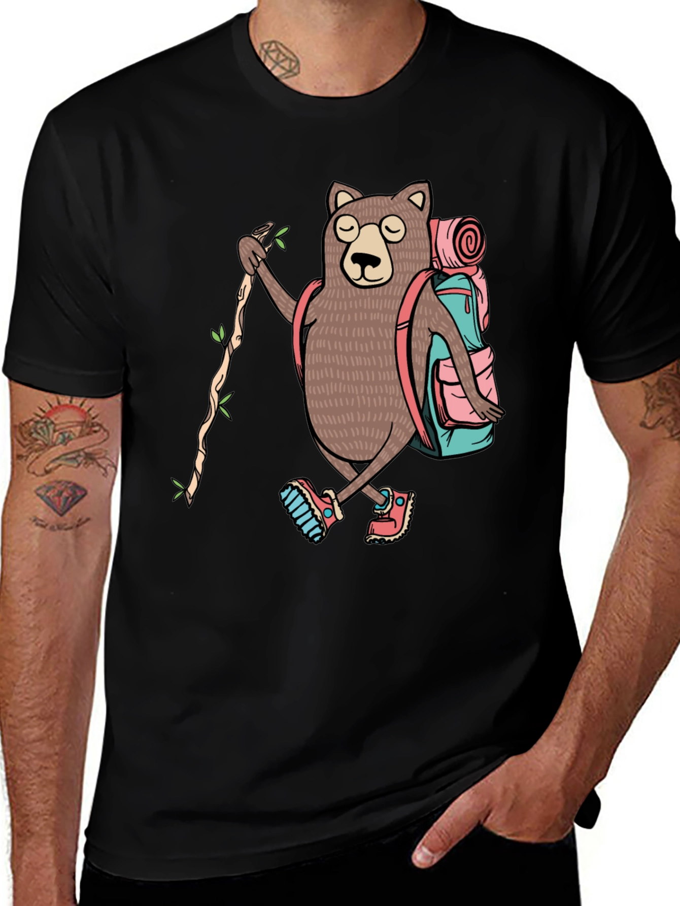 Variant 10 of Hiking Bear Graphic T-Shirt