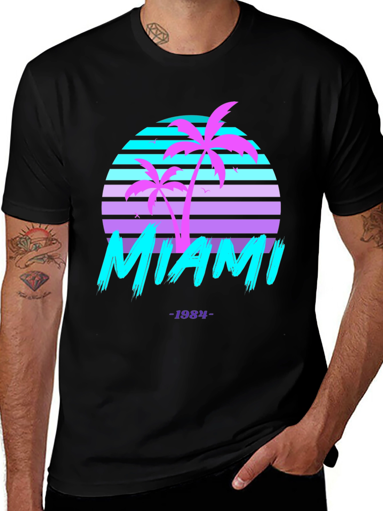 Variant 28 of Retro Miami 1984 Graphic Tee