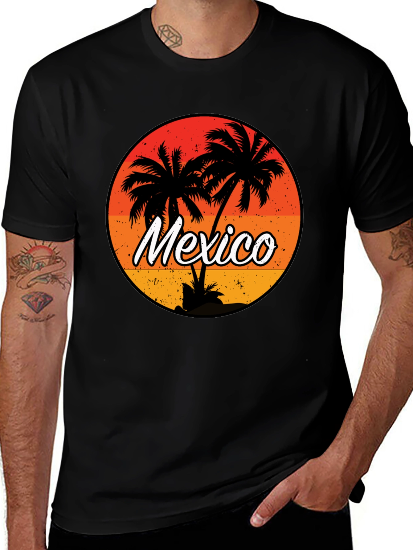 Variant 29 of Mexico Palm Tree Graphic Tee - Summer Vacation T-Shirt