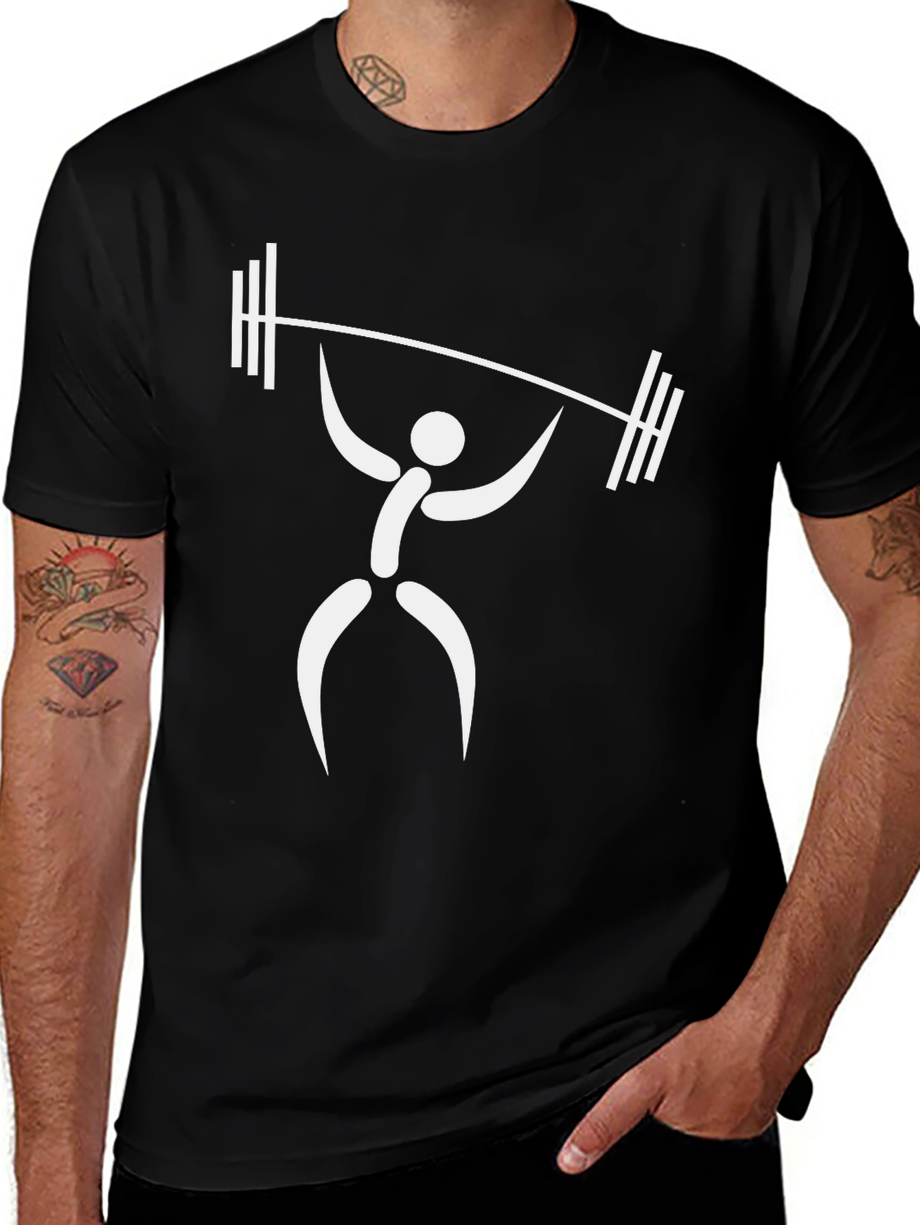 Weightlifting Graphic Tee - Black
