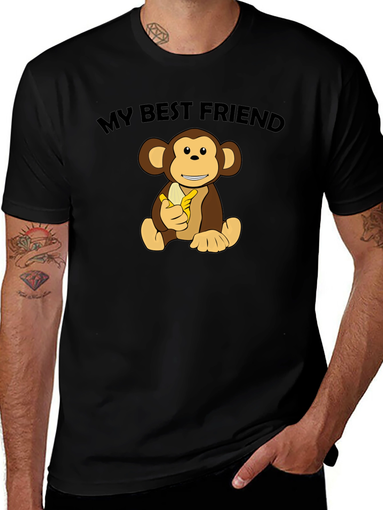 Variant 23 of My Best Friend Monkey Graphic T-Shirt