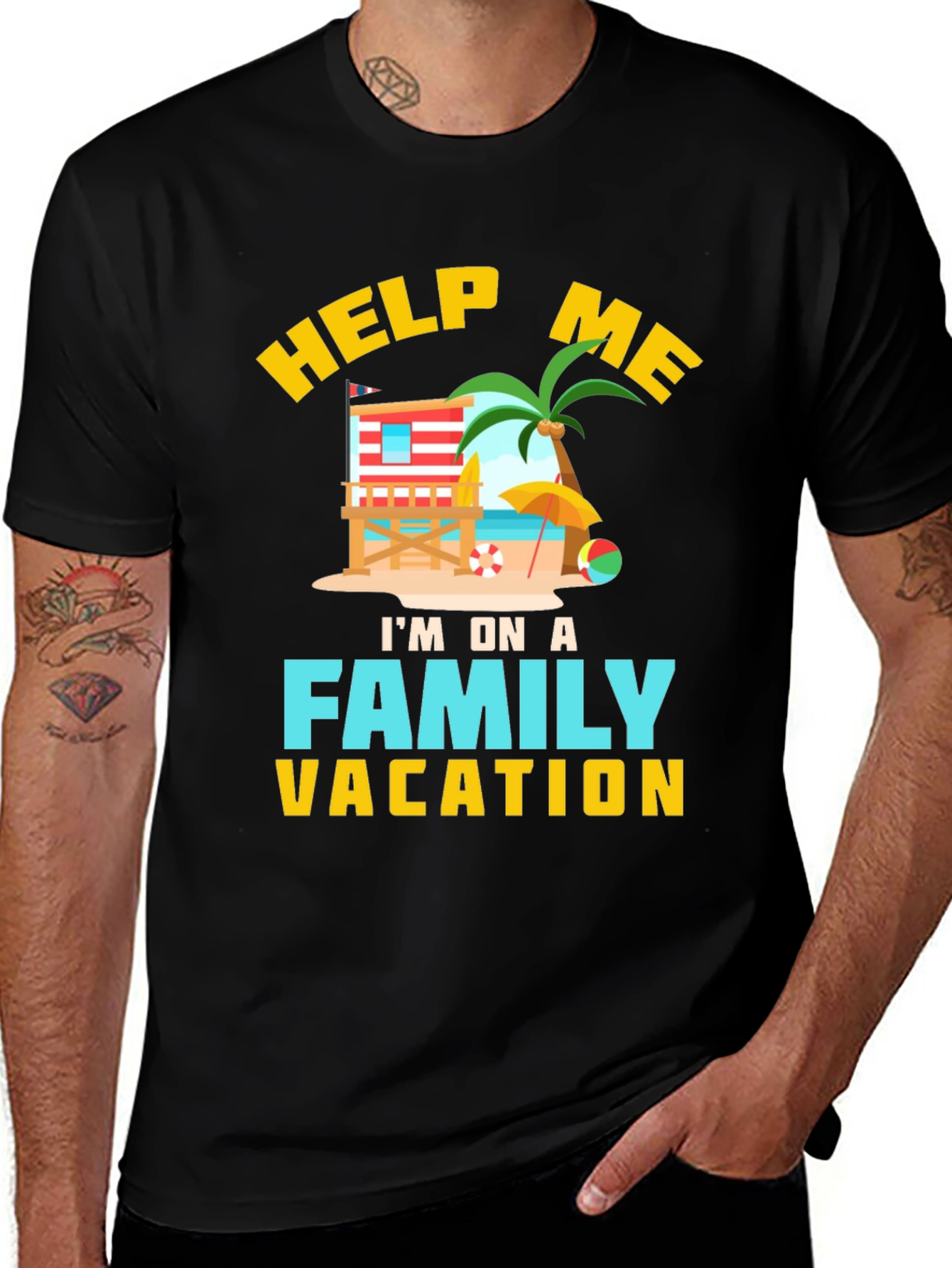 Variant 17 of Help Me I'm On A Family Vacation T-Shirt