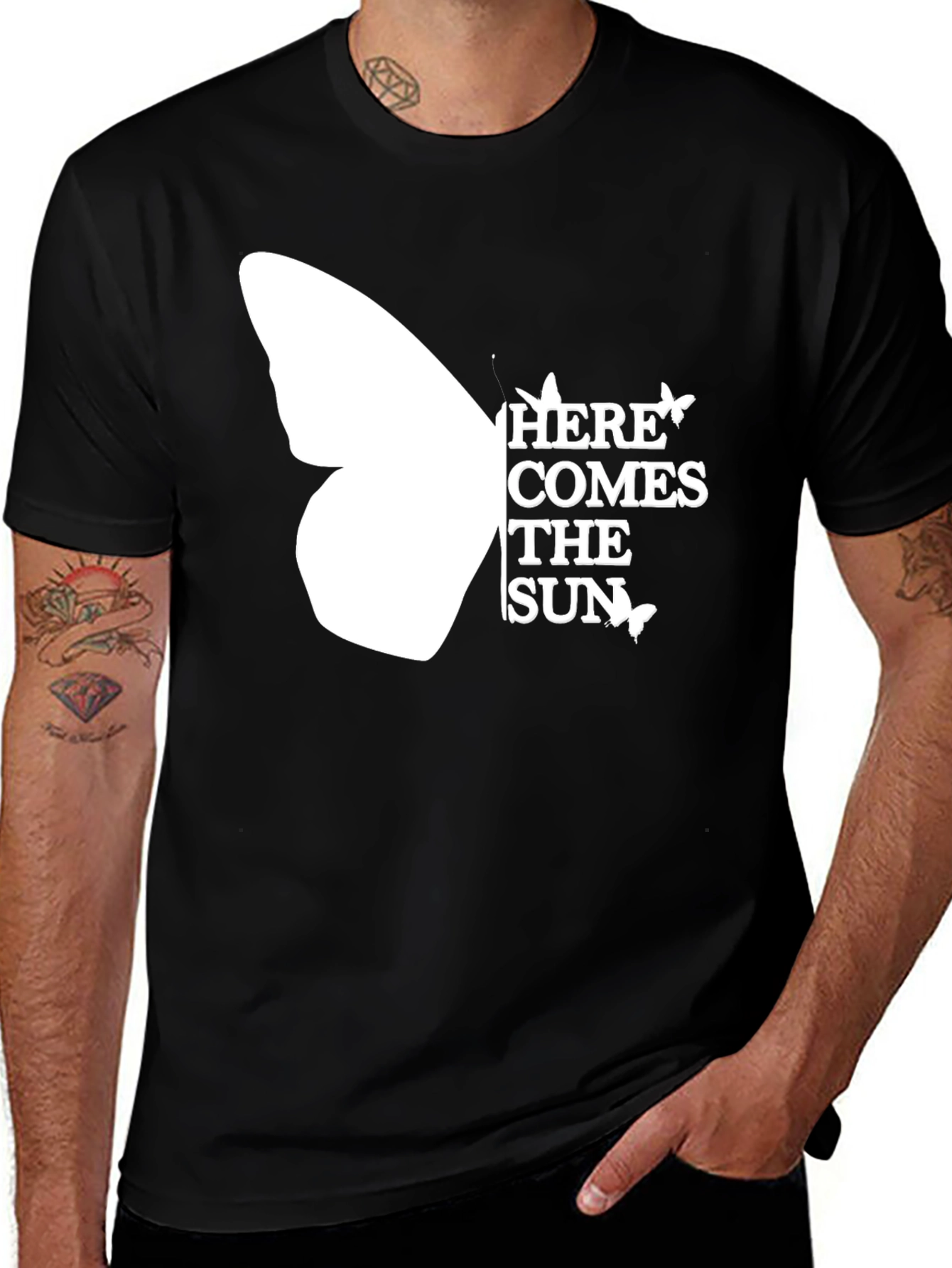 Variant 26 of Here Comes the Sun Butterfly Graphic Tee