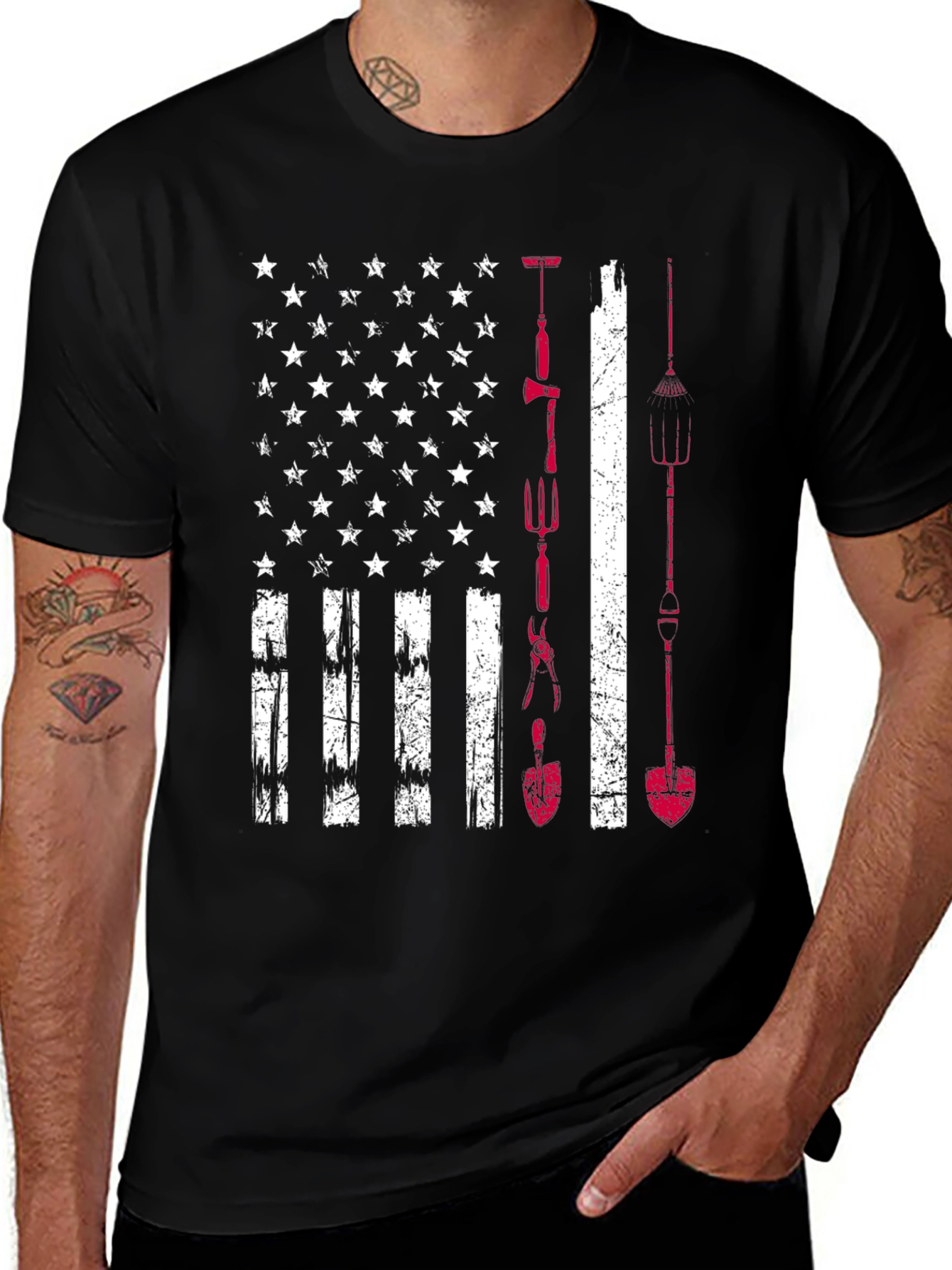 Gardener American Flag T-Shirt