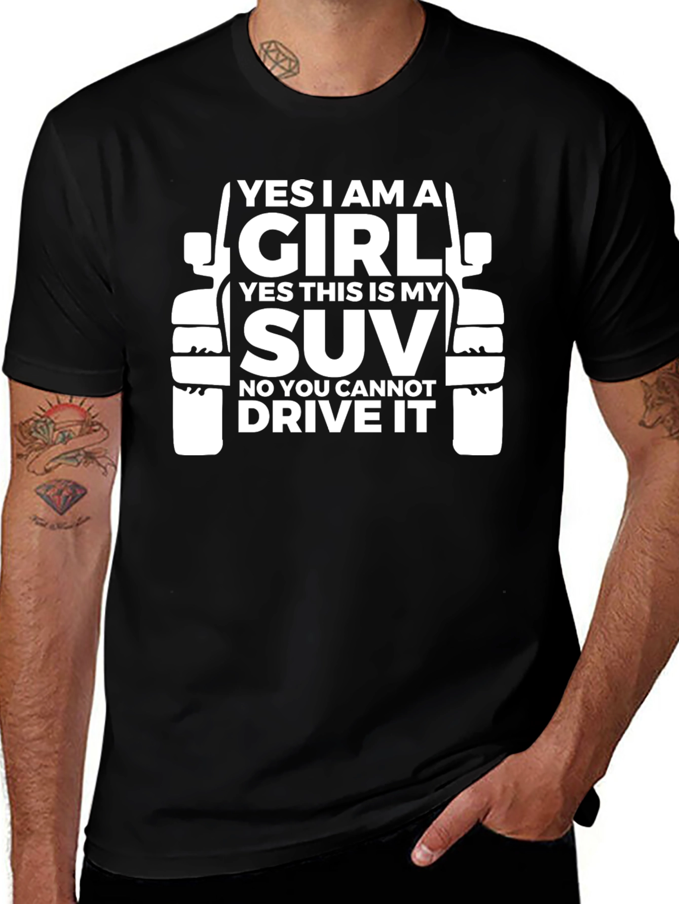Variant 13 of Girl SUV T-Shirt - "Yes I Am A Girl"