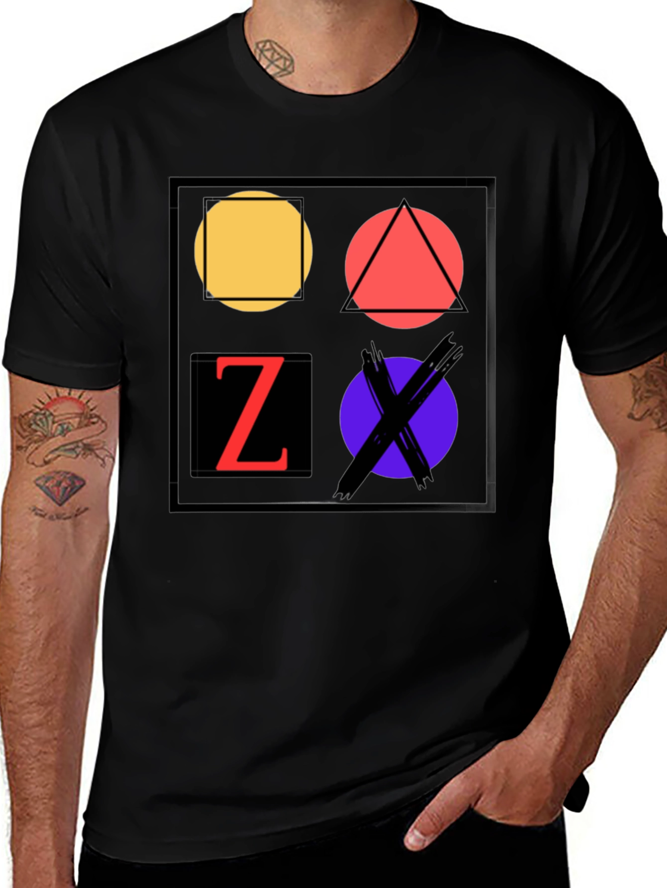 Variant 18 of Geometric Symbol T-Shirt - Modern Graphic Tee
