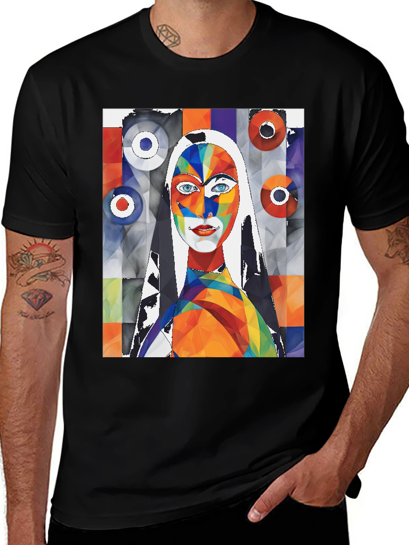 Variant 16 of Abstract Art Graphic Tee - Stylish Colorful Design