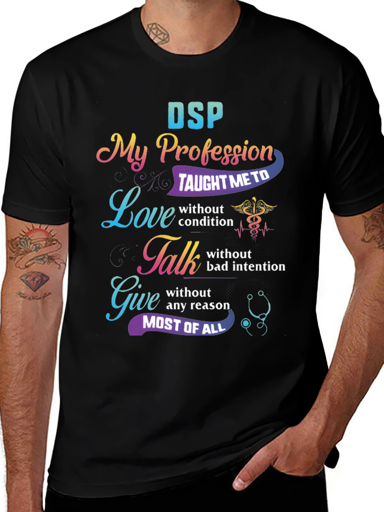 DSP Profession Love Talk Give Graphic T-Shirt
