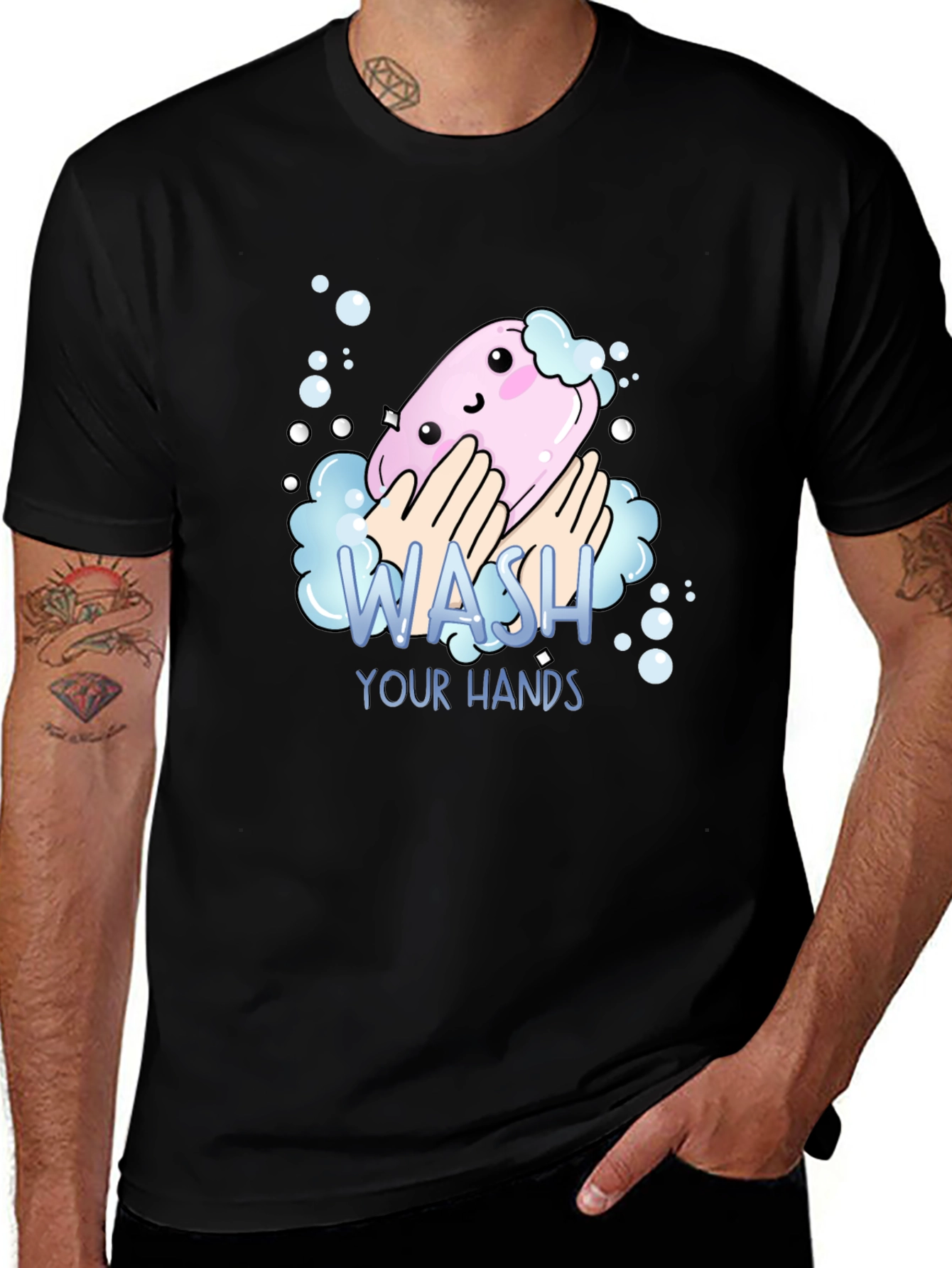Variant 11 of Wash Your Hands Graphic T-Shirt