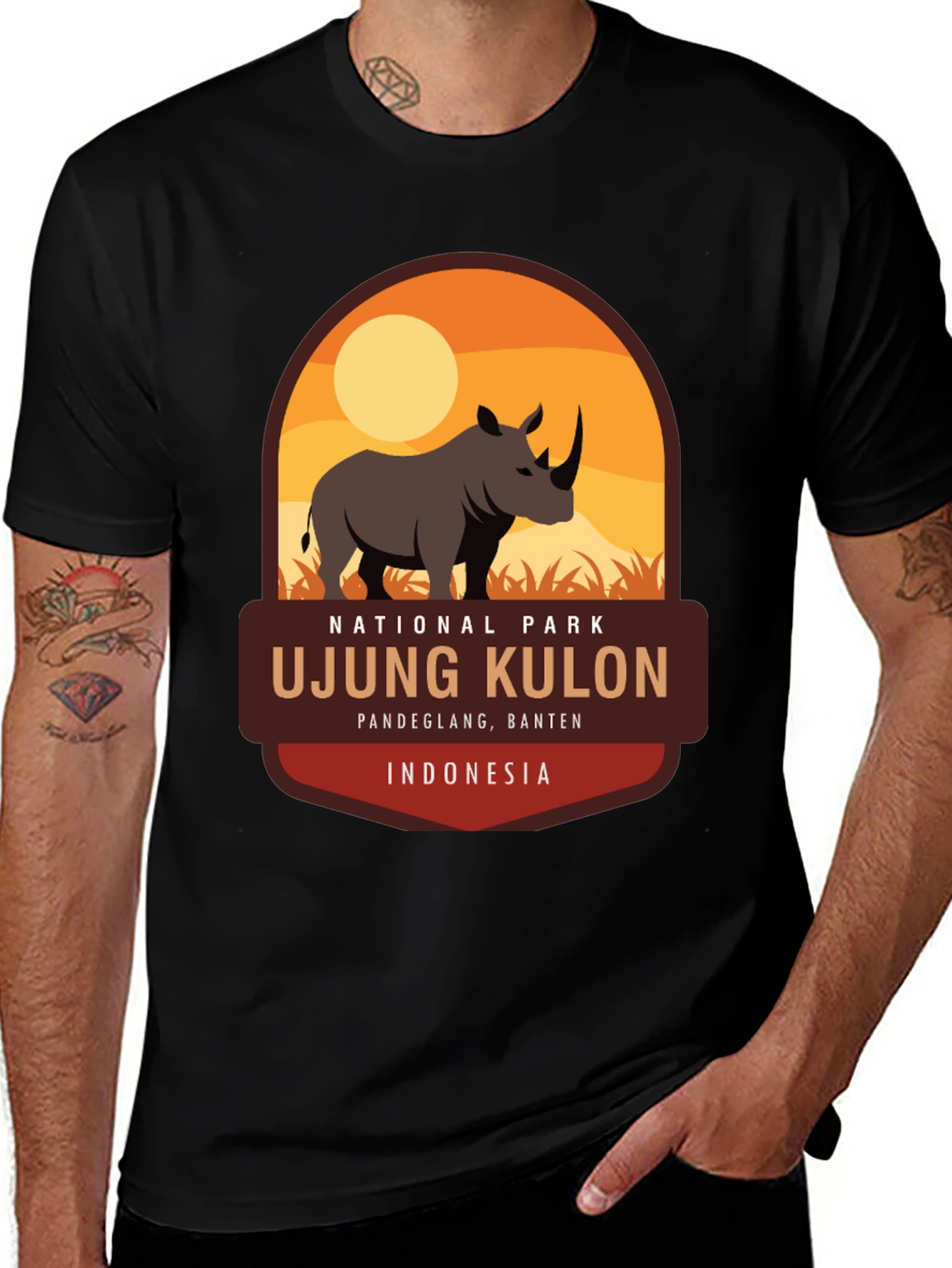 Ujung Kulon National Park Rhino Graphic Tee