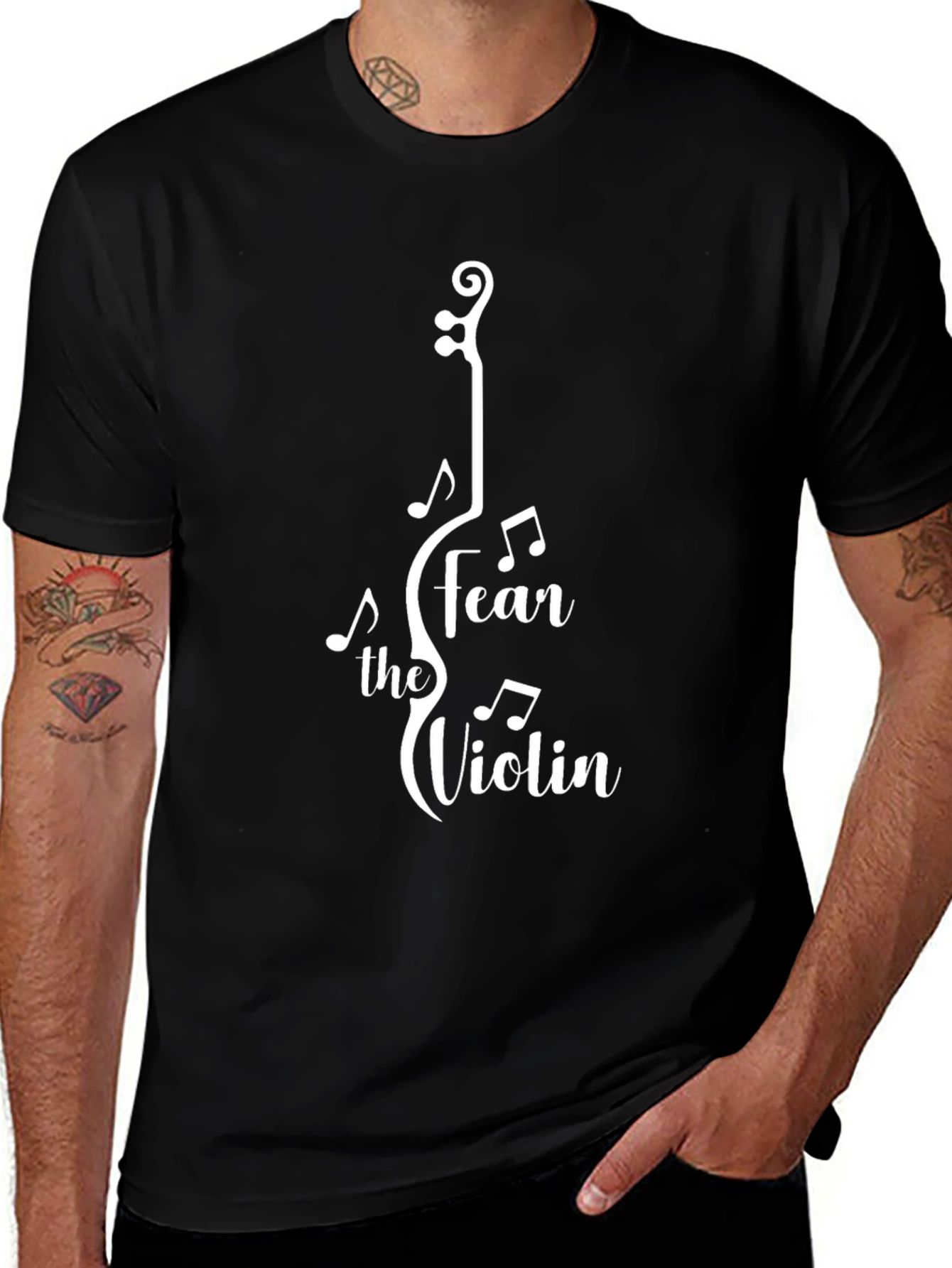 Variant 22 of Fear the Violin Graphic Tee - Musician's Statement