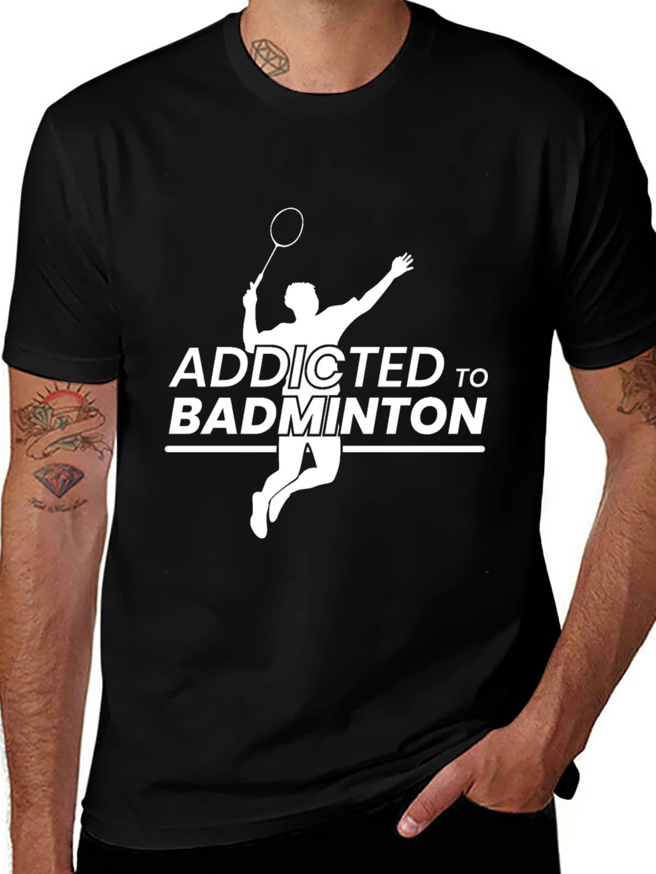 Variant 23 of Addicted to Badminton T-Shirt