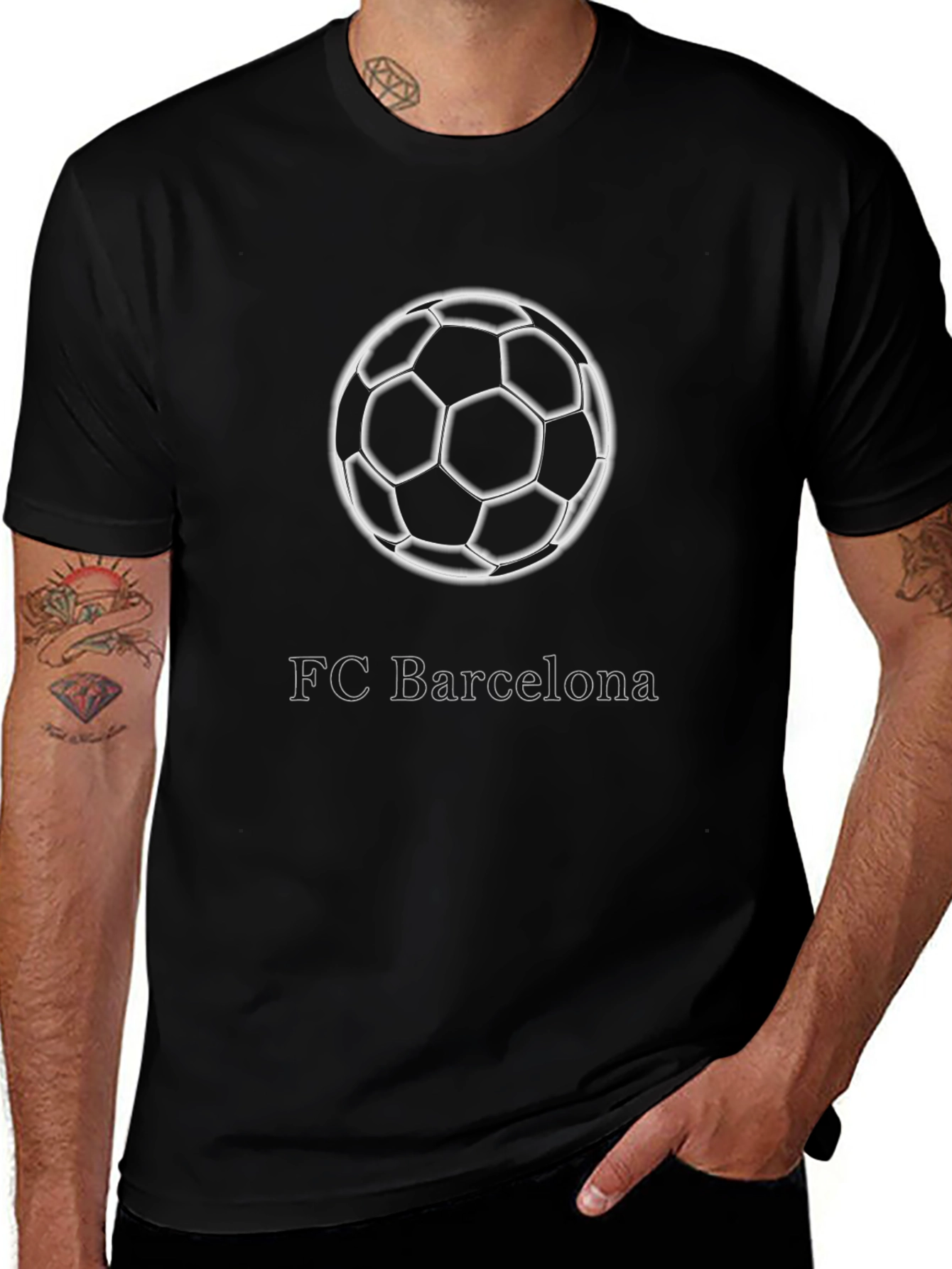 Variant 15 of FC Barcelona Soccer Ball Graphic T-Shirt