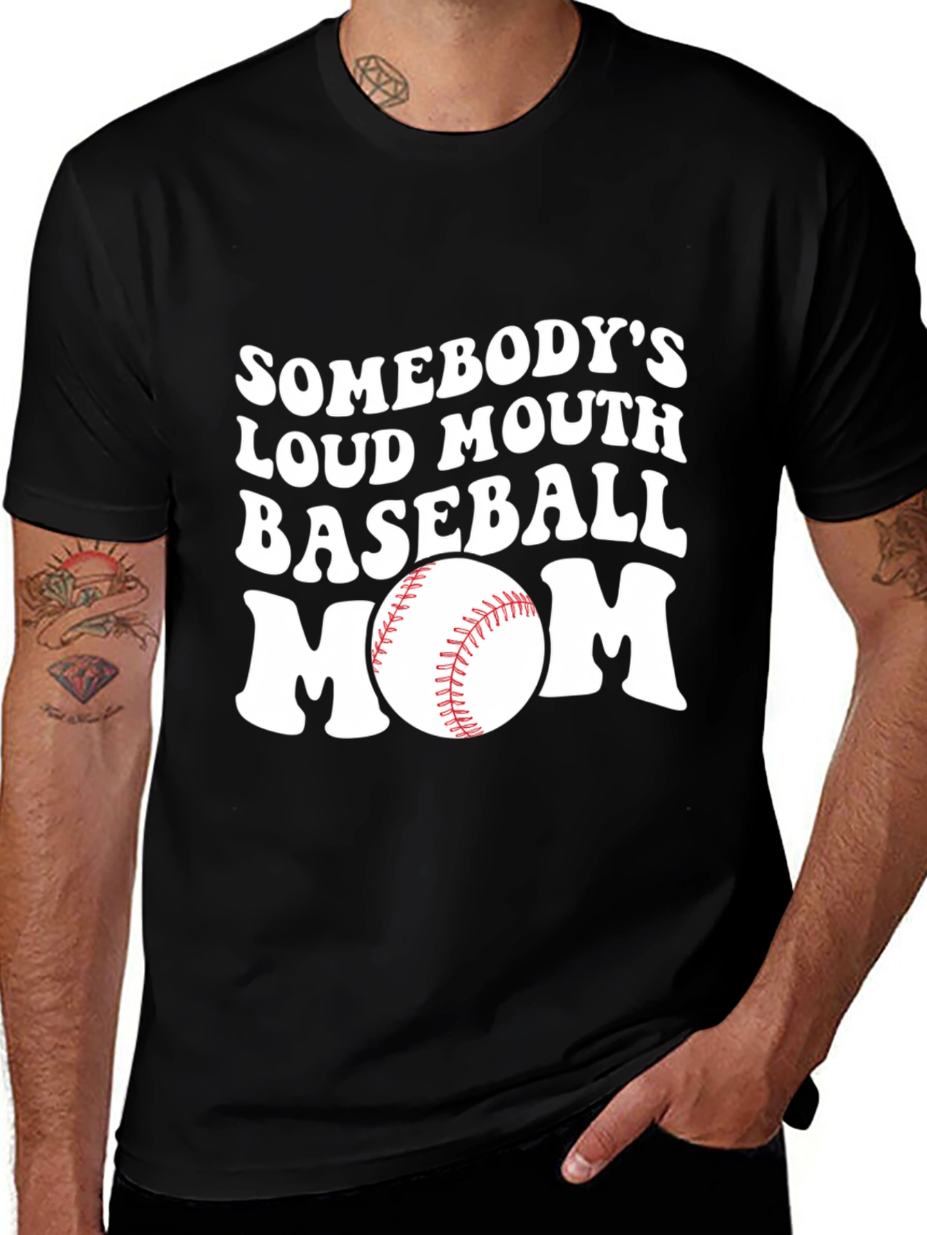 Variant 12 of Loud Mouth Baseball Mom Graphic T-Shirt