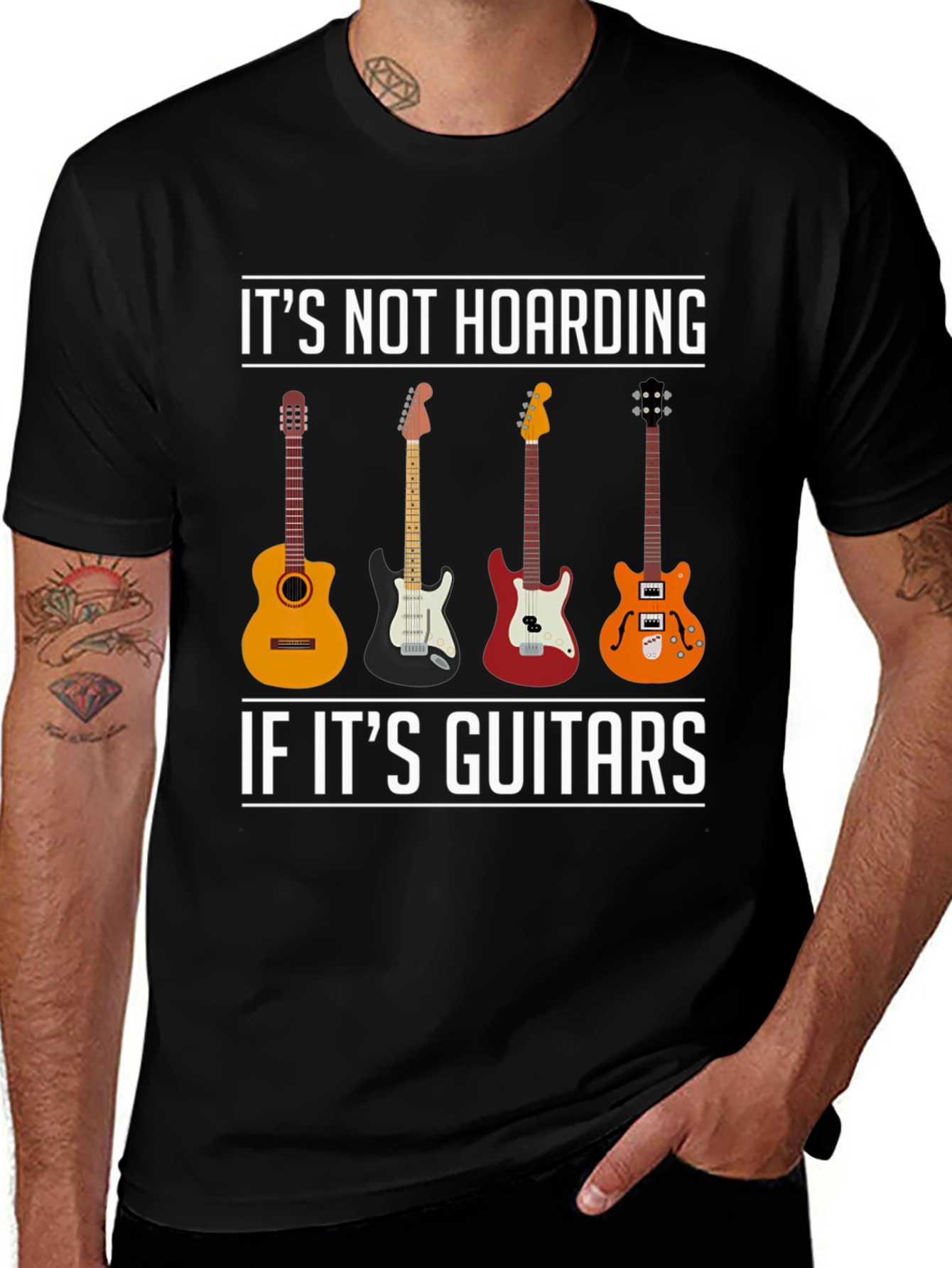 Variant 29 of Guitar Lover T-Shirt - It's Not Hoarding!