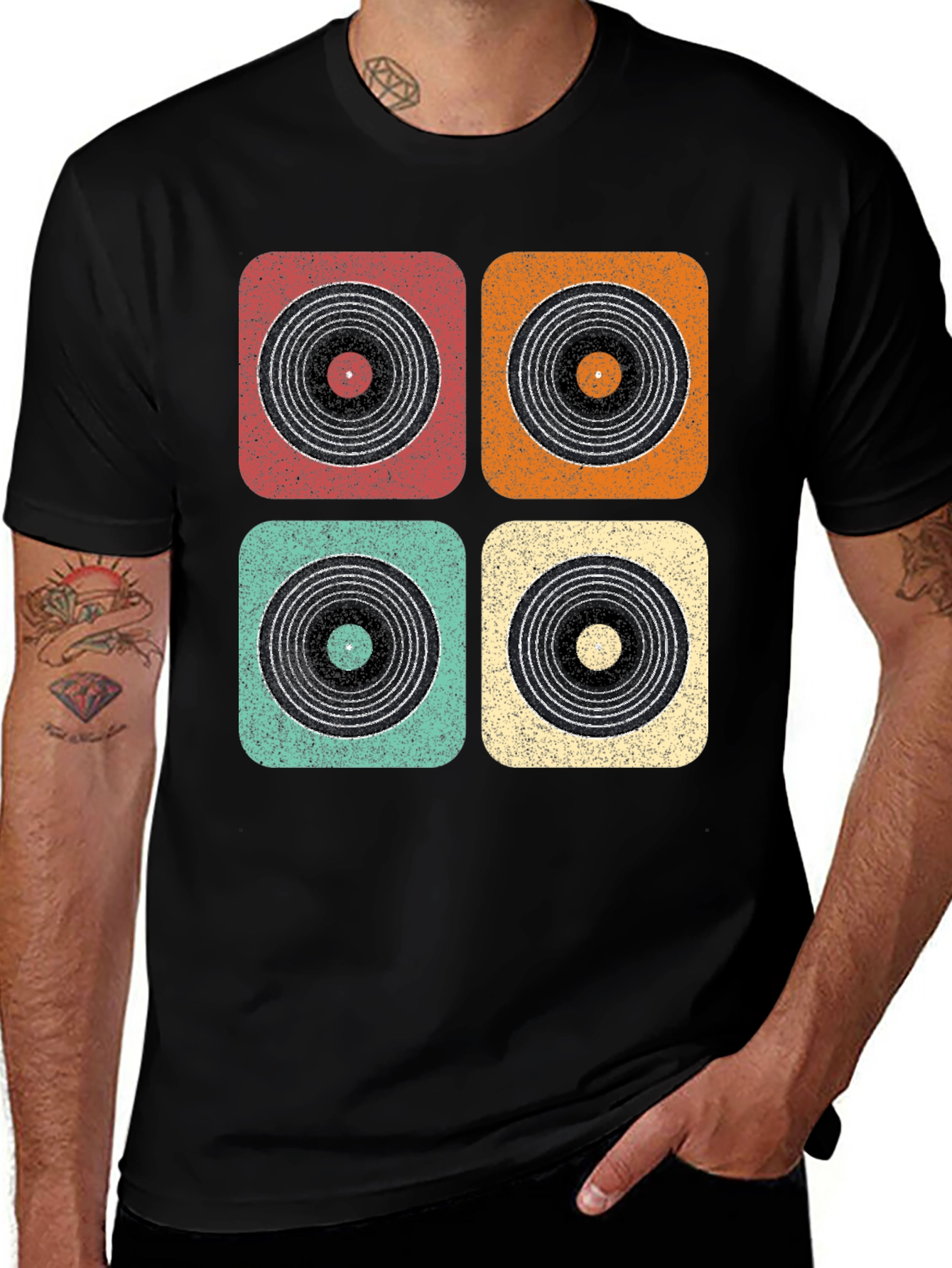 Retro Record Player T-Shirt - Vinyl Music Tee