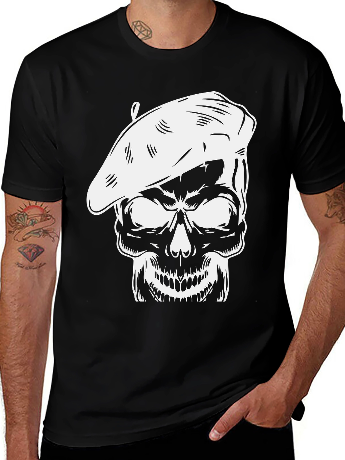 Variant 13 of Skull Artist T-Shirt - Unique Graphic Tee