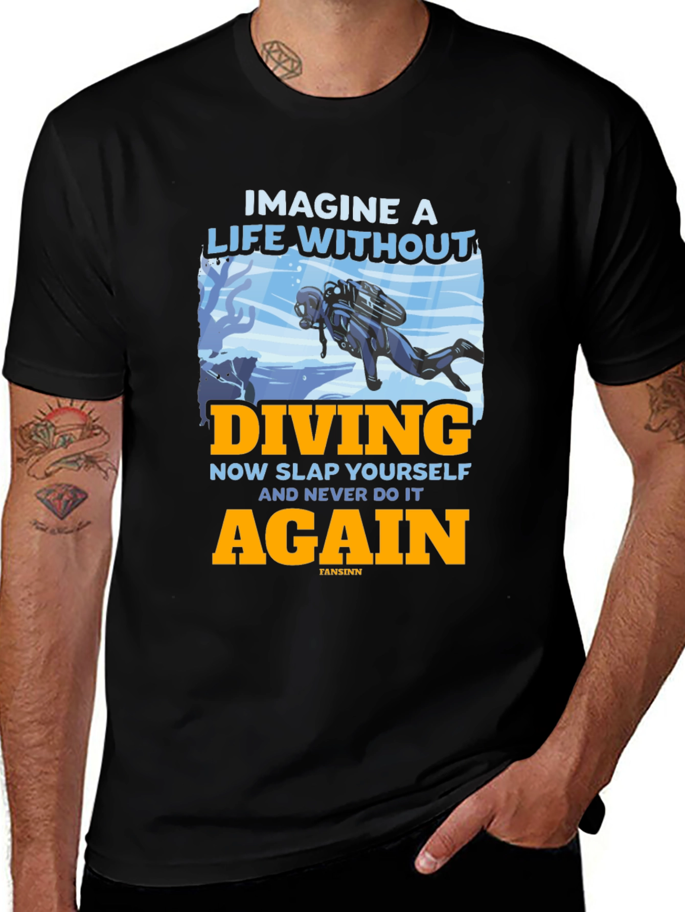 Variant 11 of Diving T-Shirt - Imagine a Life Without Diving