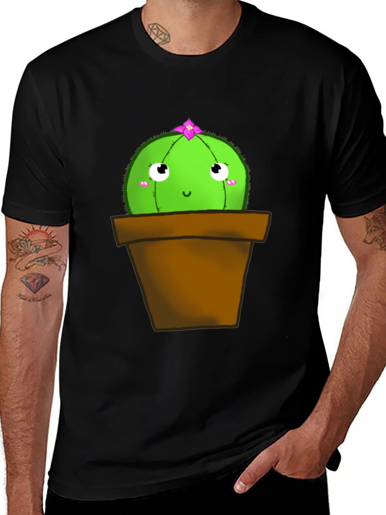 Variant 22 of Cute Cactus T-Shirt - Potted Plant Graphic Tee