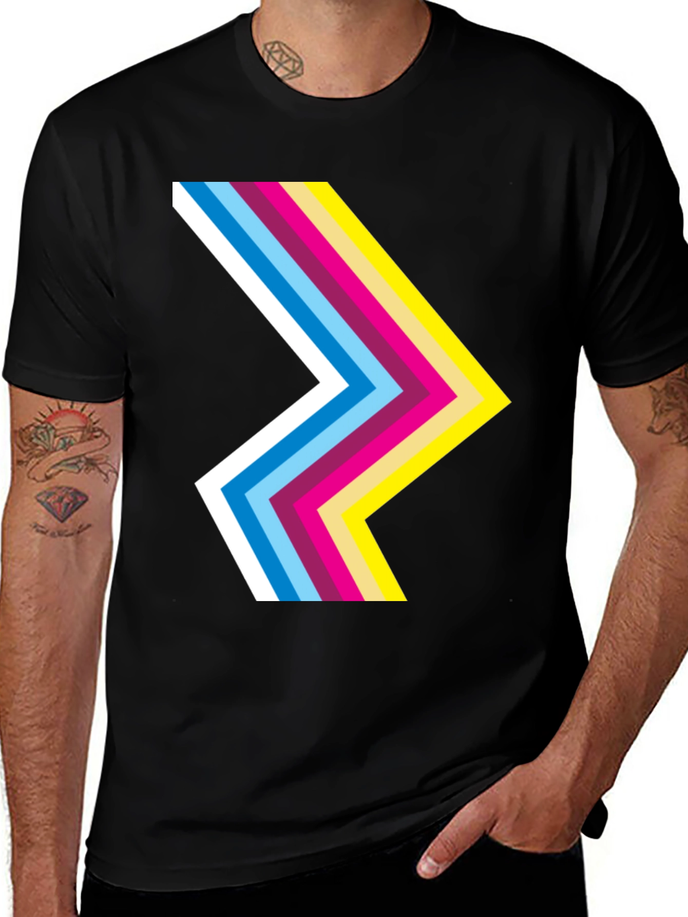 Variant 13 of Chevron Stripe Graphic Tee