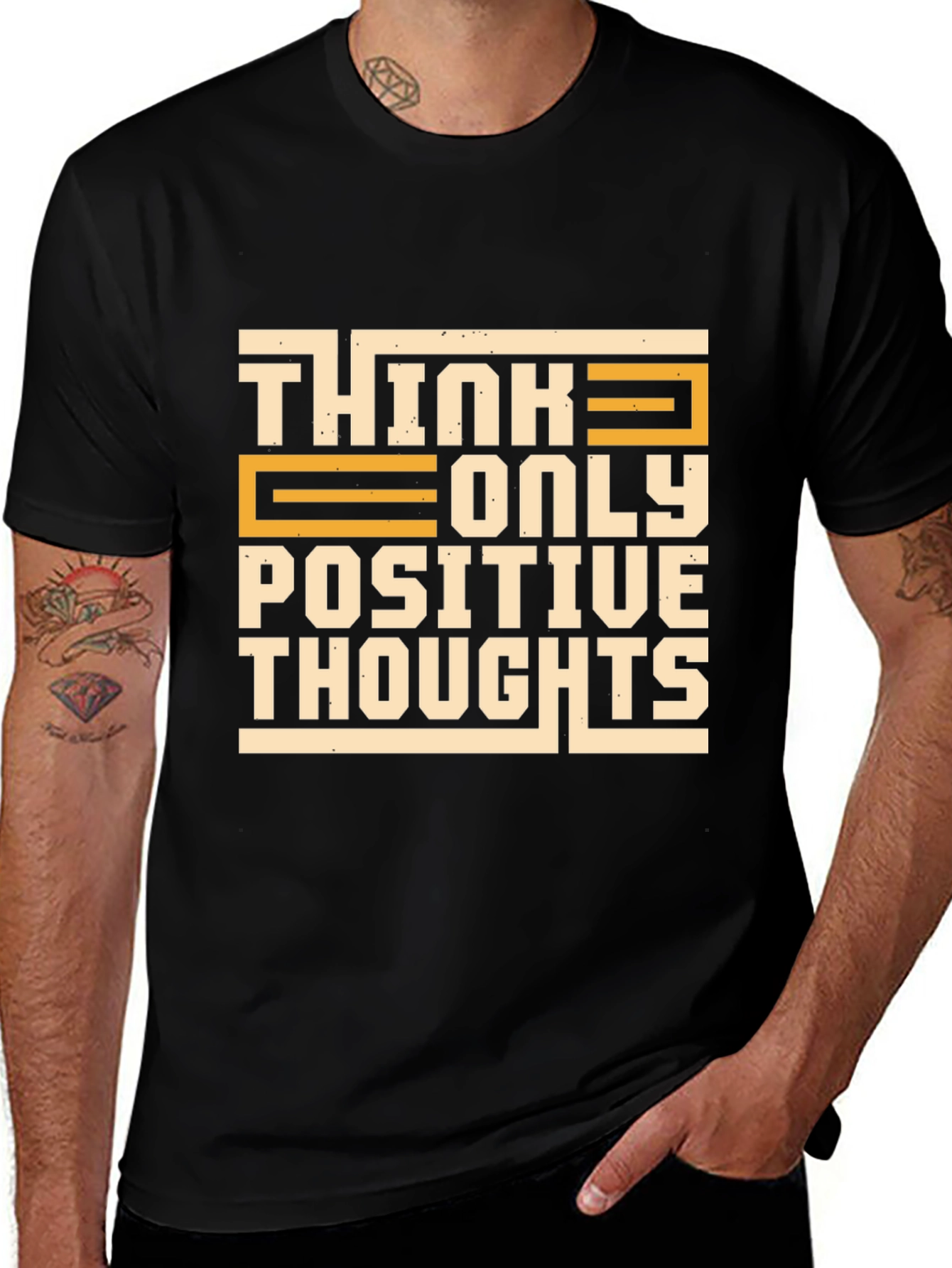 Variant 17 of Think Only Positive Thoughts T-Shirt