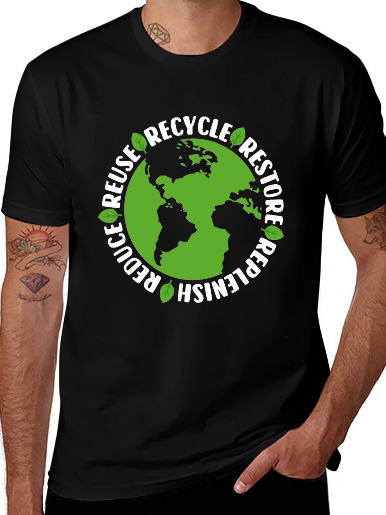 Variant 24 of Eco-Friendly Earth T-Shirt