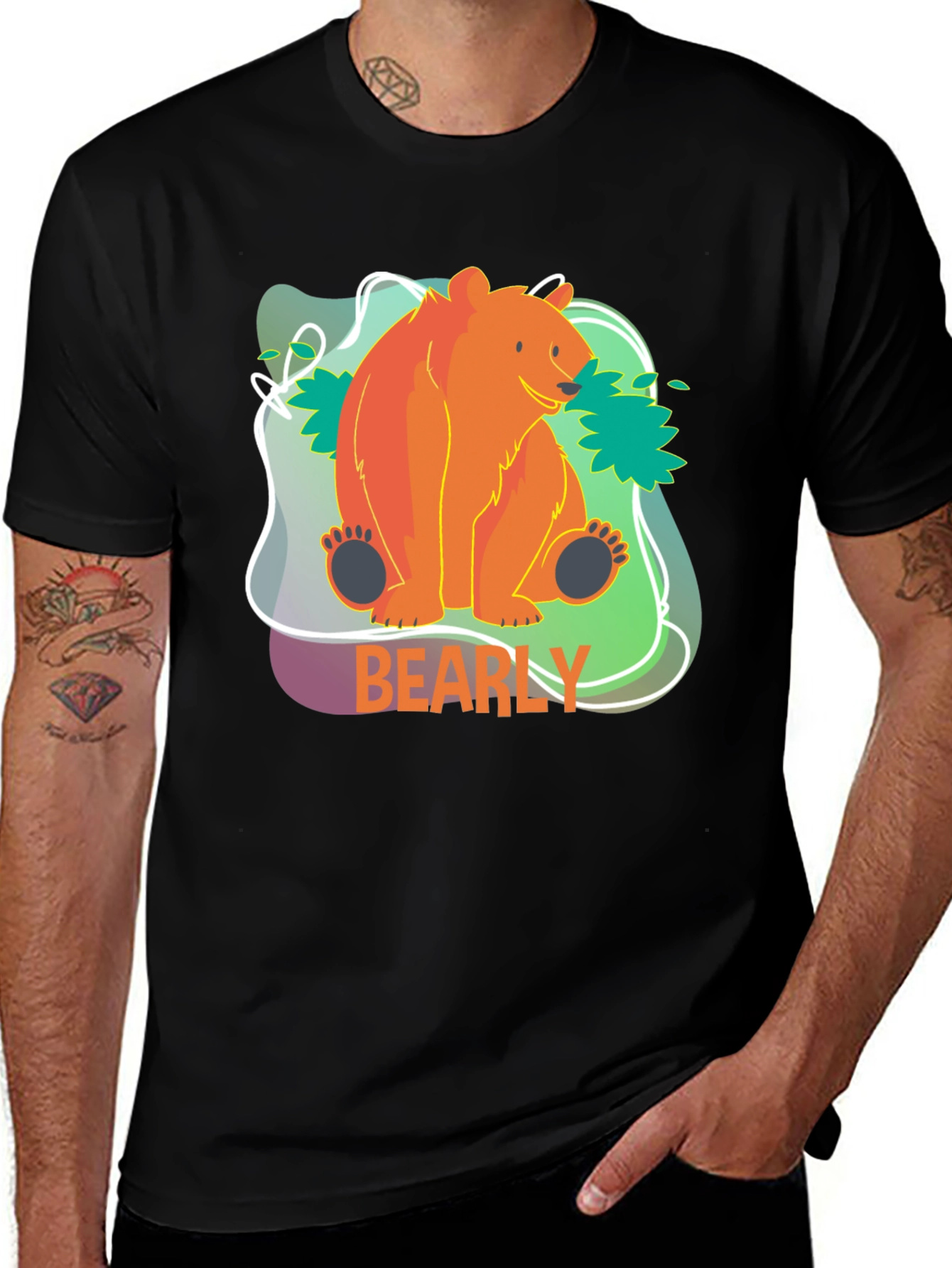 Variant 4 of Bearly There T-Shirt - Cute Cartoon Bear Design