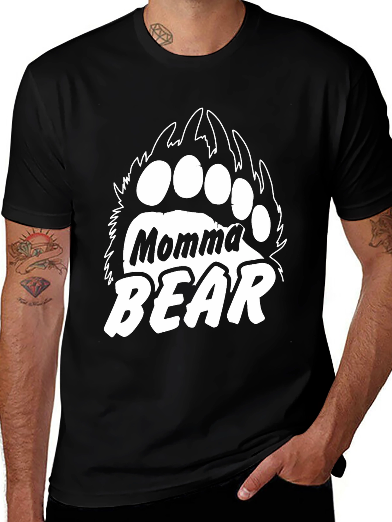 Momma Bear T-Shirt - Black