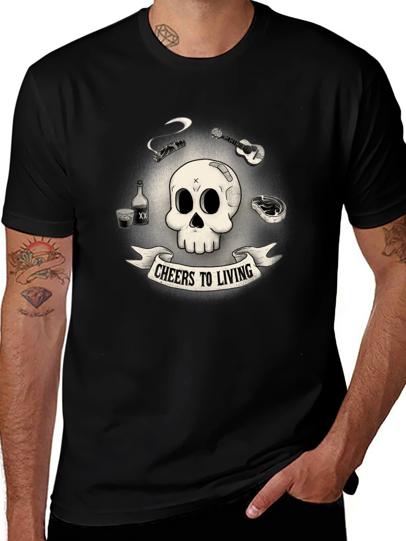Cheers to Living Graphic T-Shirt