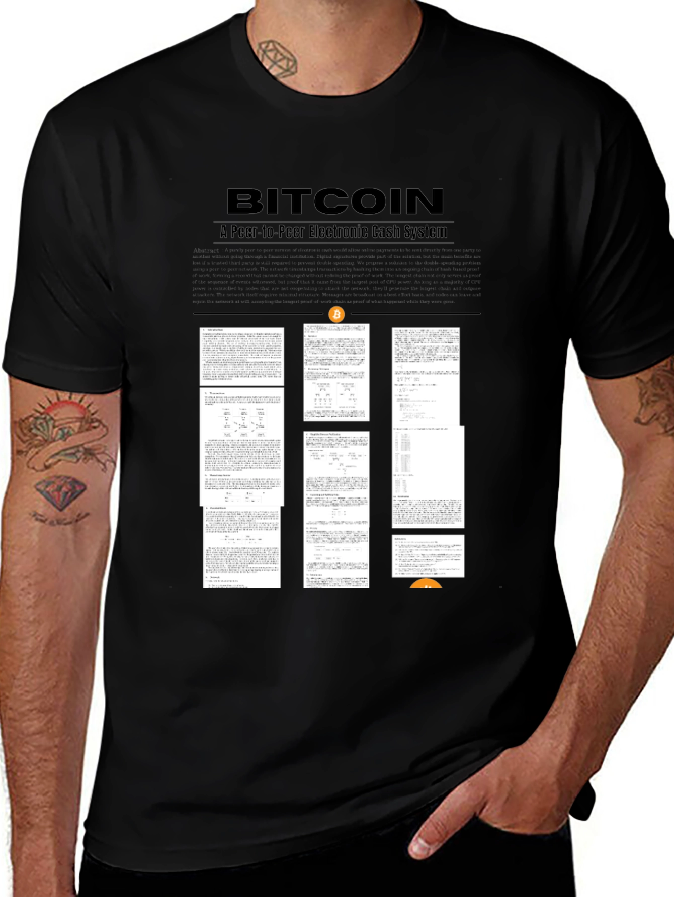 Variant 25 of Bitcoin Whitepaper Print T-Shirt