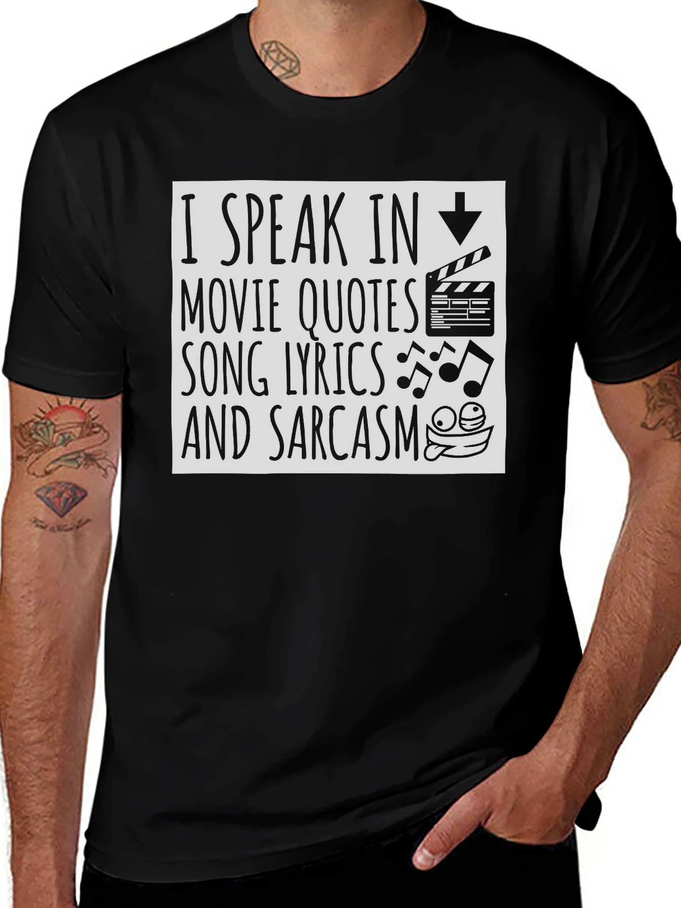 Variant 20 of I Speak In Movie Quotes T-Shirt